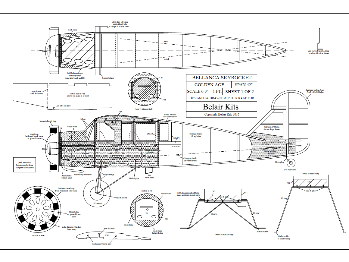 Bellanca Skyrocket - 42" electric scale kit-2