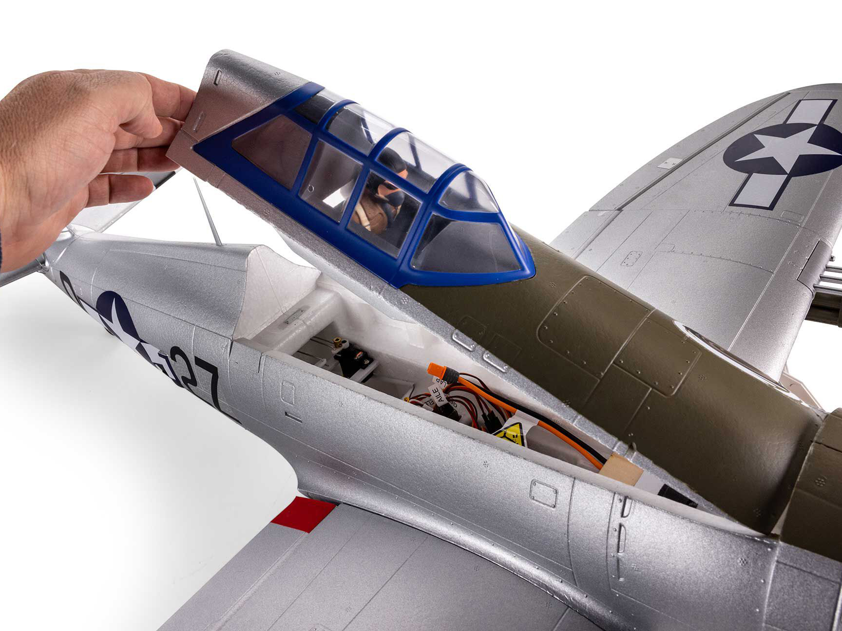P-47 Razorback 1.2m BNF Basic with AS3X & SAFE Select-11