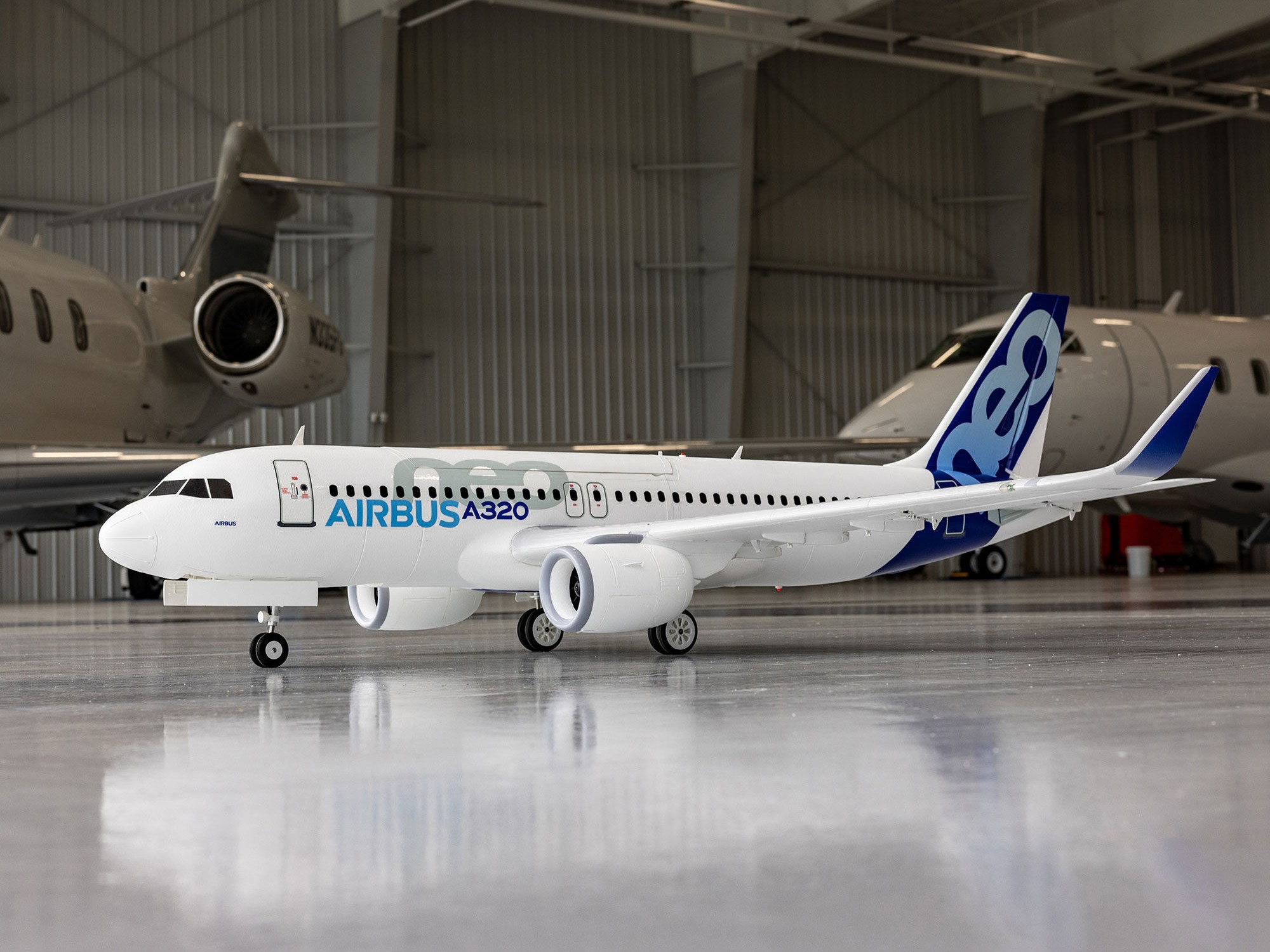 Airbus A320neo Twin 64mm EDF BNF Basic w/AS3X+ SAFE-25