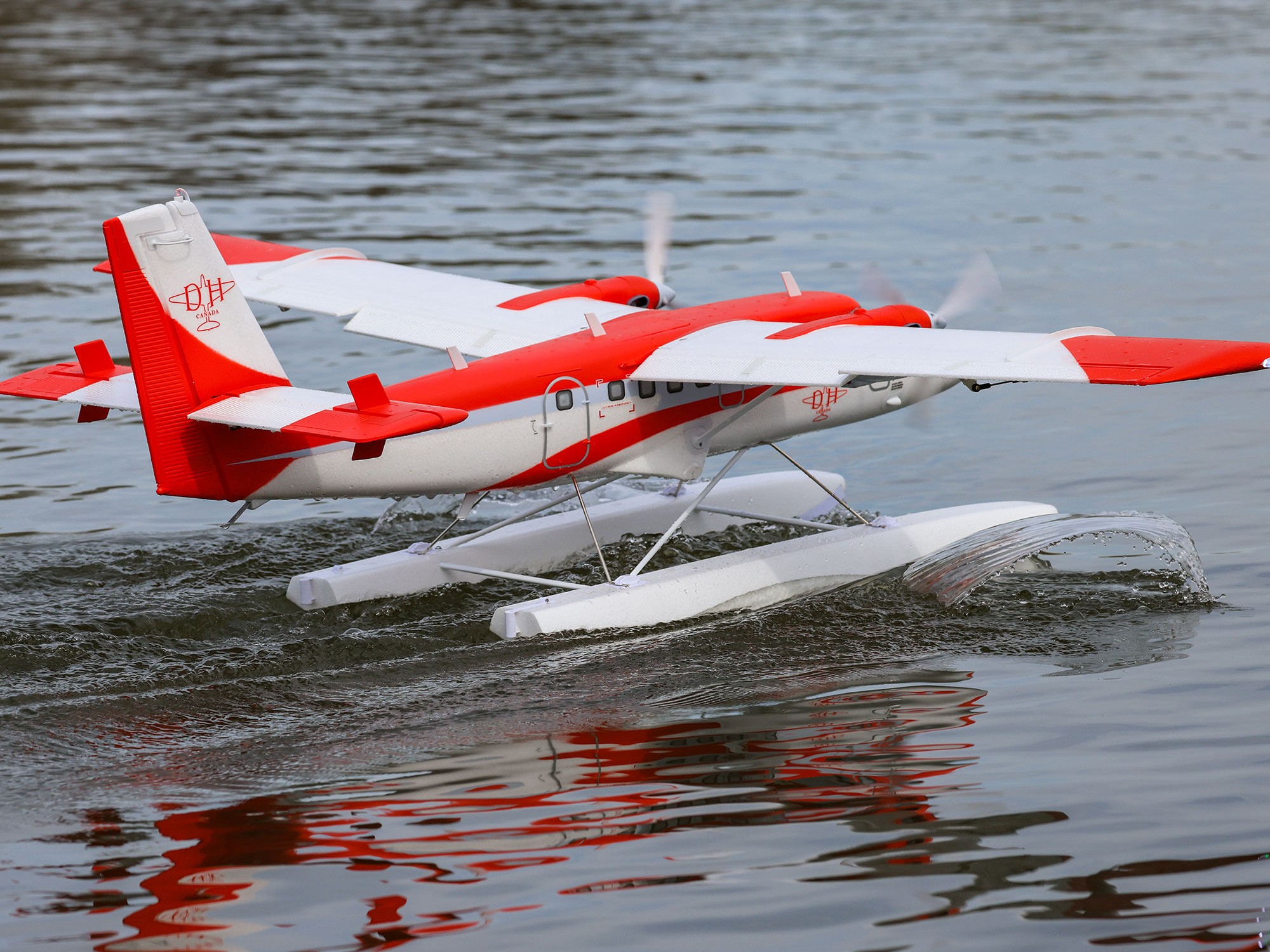 DHC-6 Twin Otter 1.4m BNF Basic Combo with Floats-23