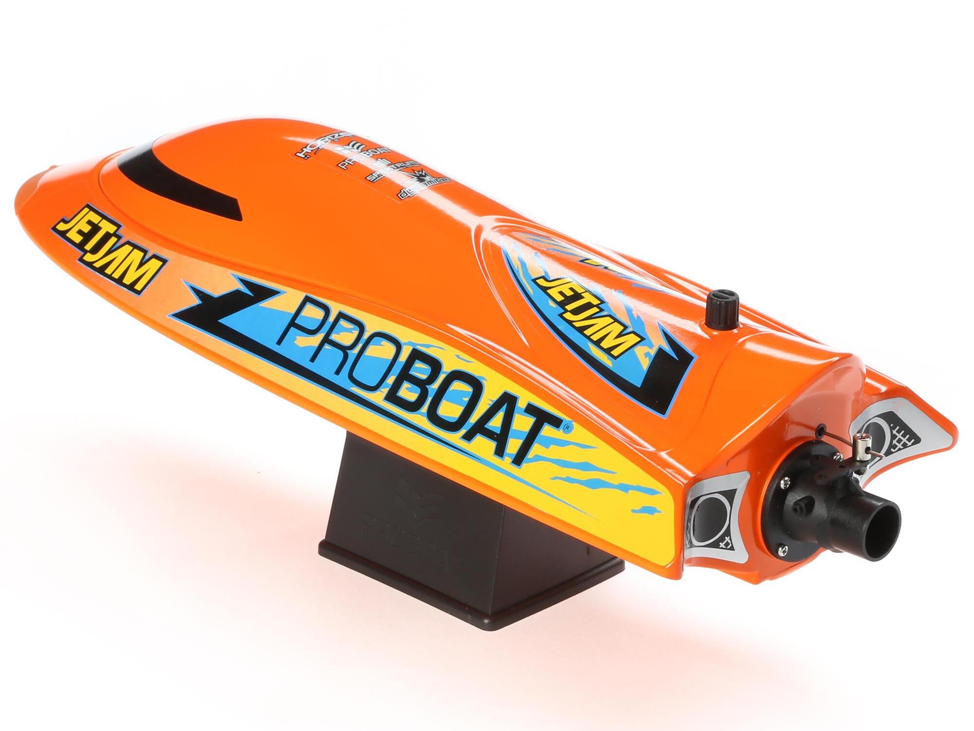Jet Jam V2 12" Self-Righting Pool Racer Brushed RTR, Orange-3