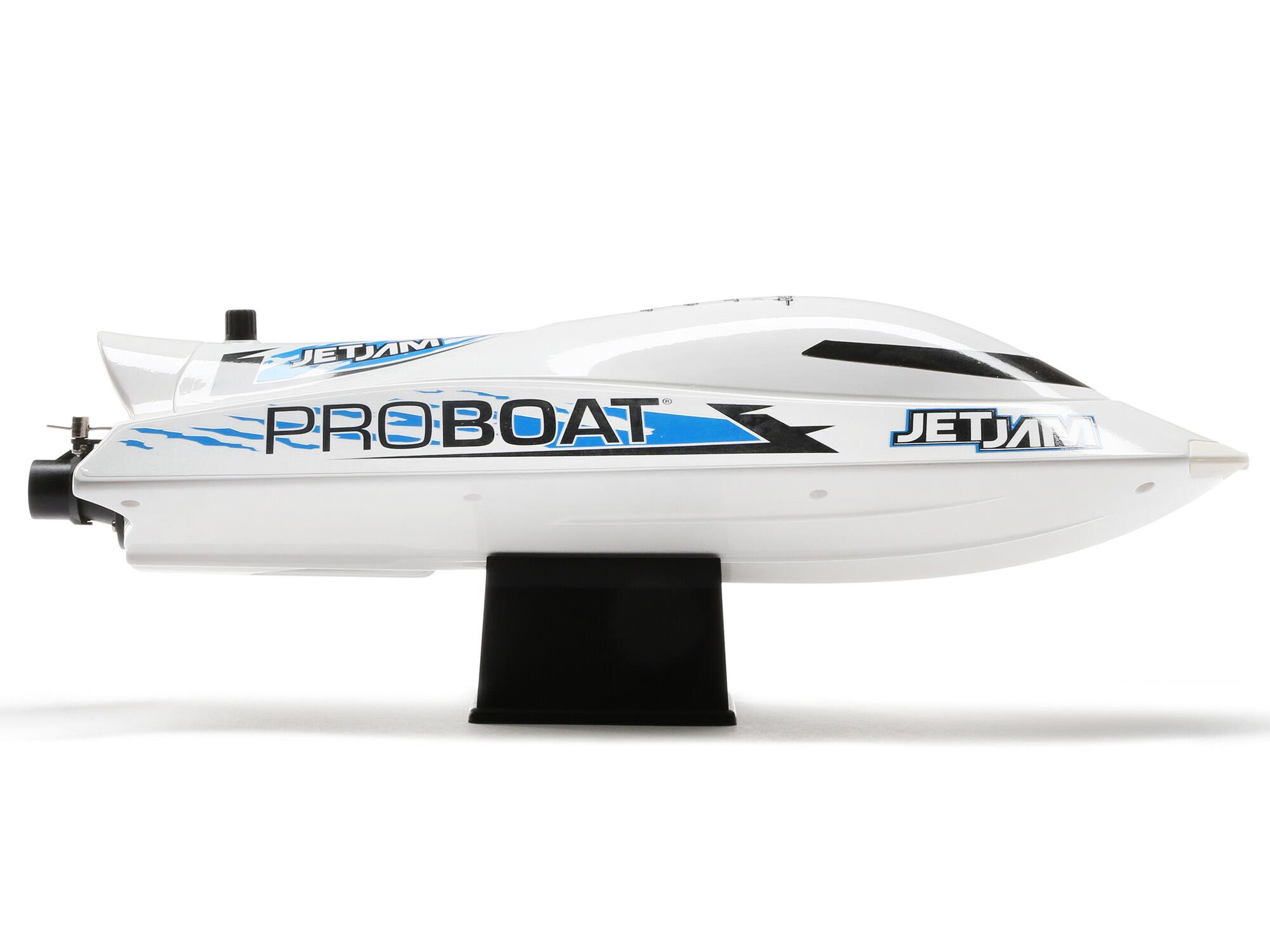 Jet Jam V2 12" Self-Righting Pool Racer Brushed RTR, White-4
