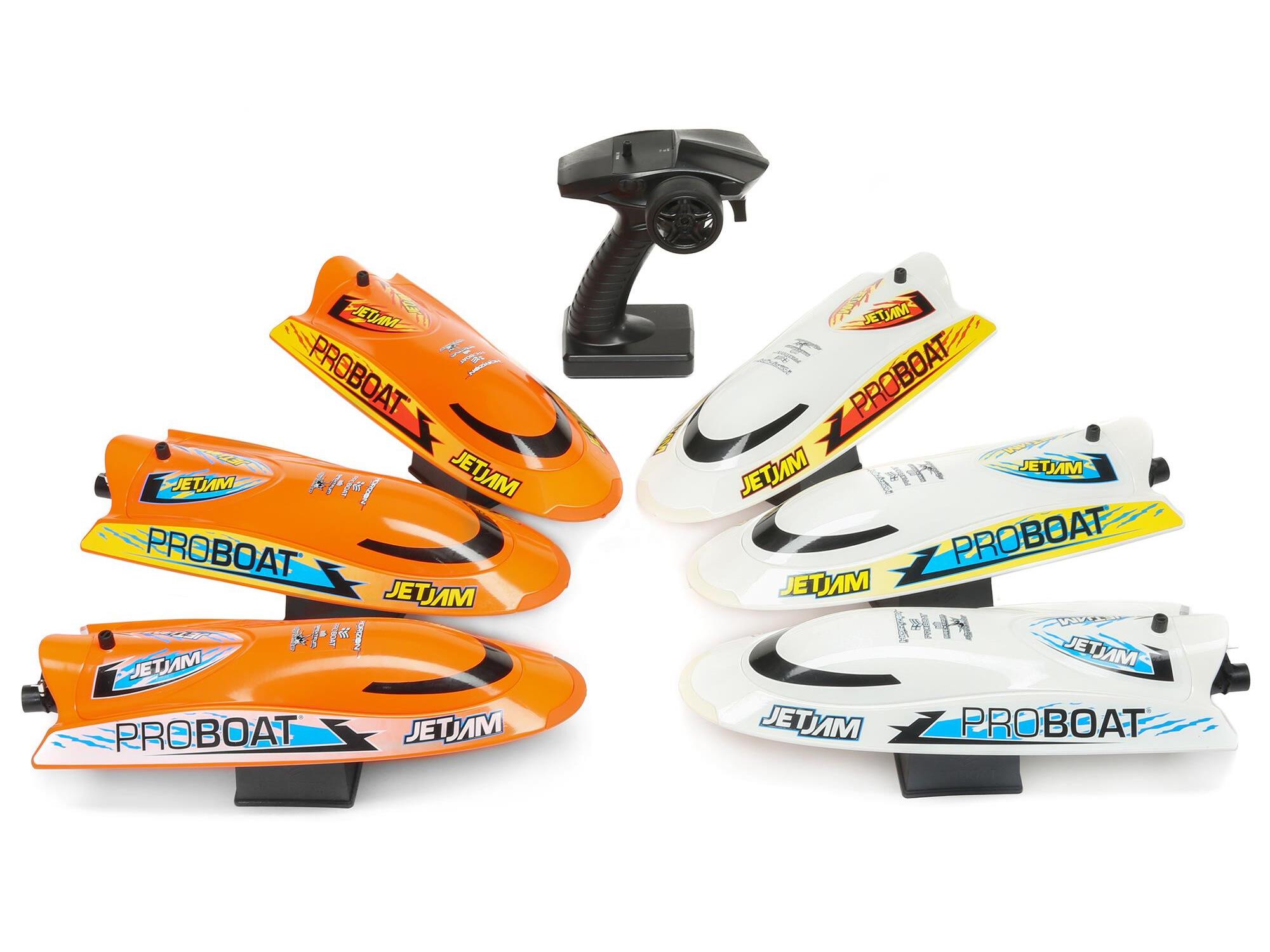Jet Jam V2 12" Self-Righting Pool Racer Brushed RTR, White-7