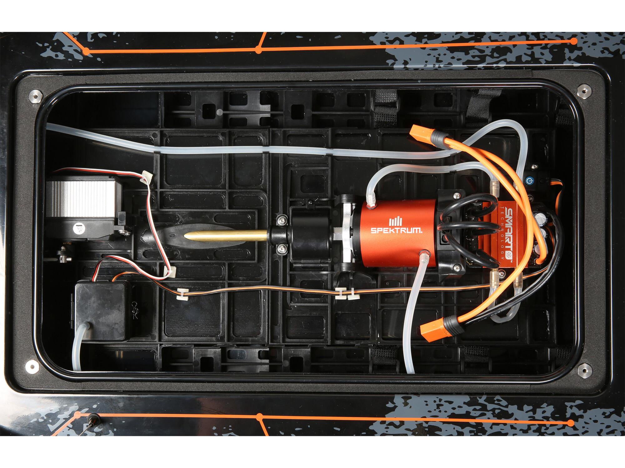 Blackjack 42" 8S Brushless Catamaran RTR: Black/Orange-14