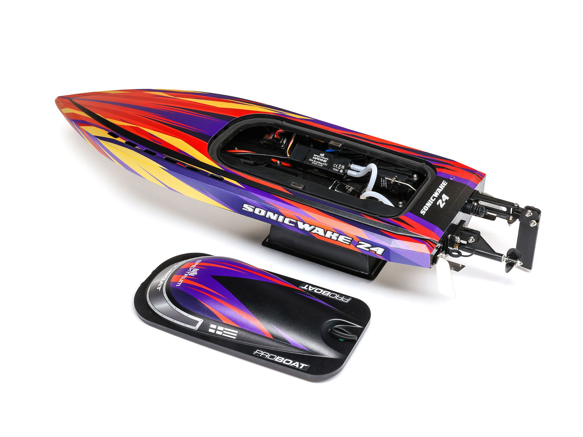 Sonicwake 24" Self-Righting Brushless Deep-V RTR, Red-9