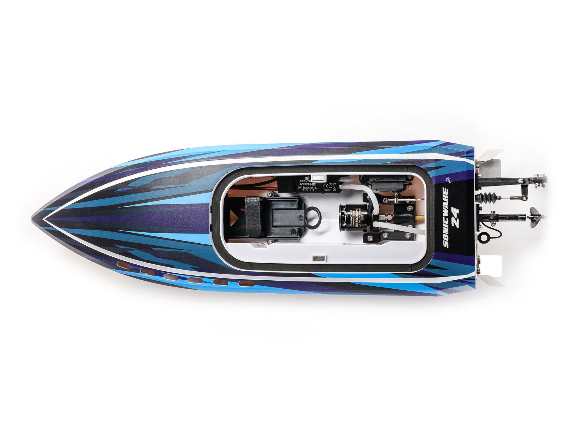 Sonicwake 24" Self-Righting Brushless Deep-V RTR, Blue-7