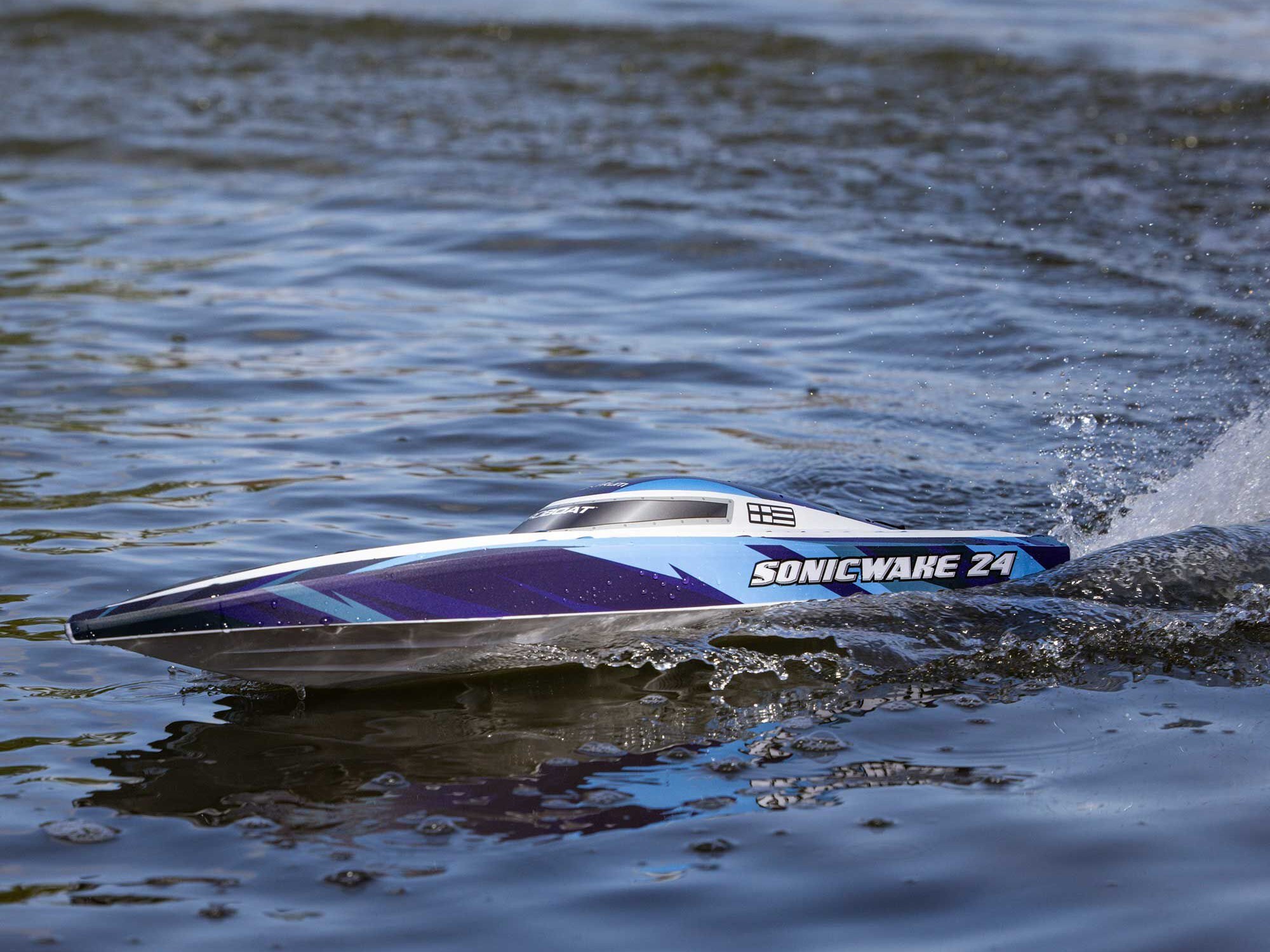 Sonicwake 24" Self-Righting Brushless Deep-V RTR, Blue-16