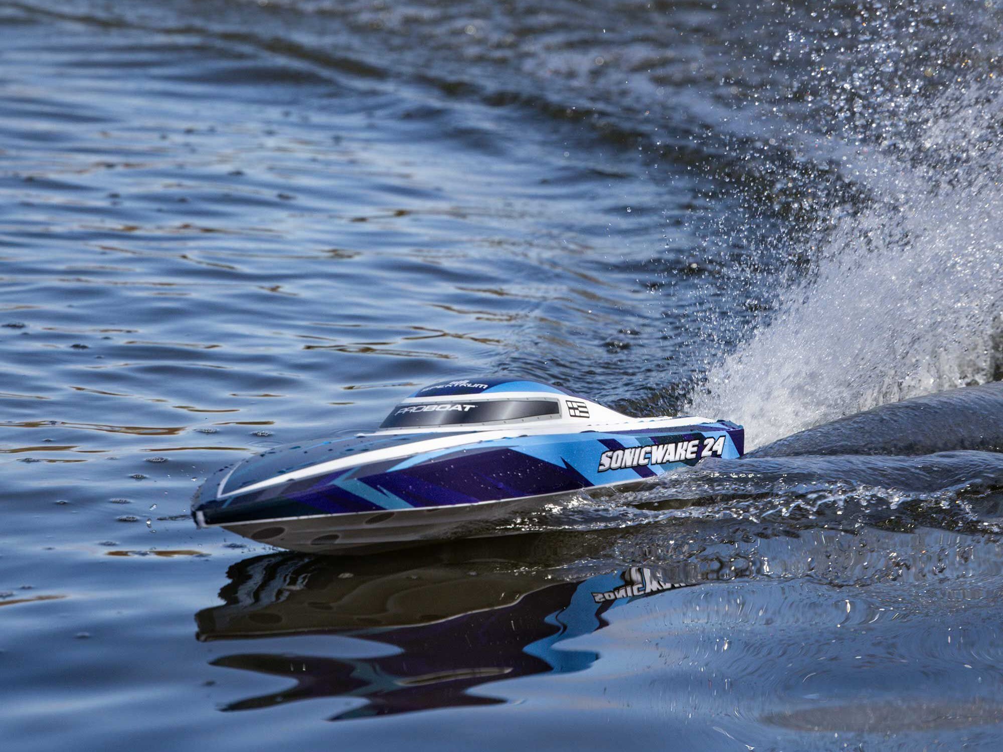 Sonicwake 24" Self-Righting Brushless Deep-V RTR, Blue-18