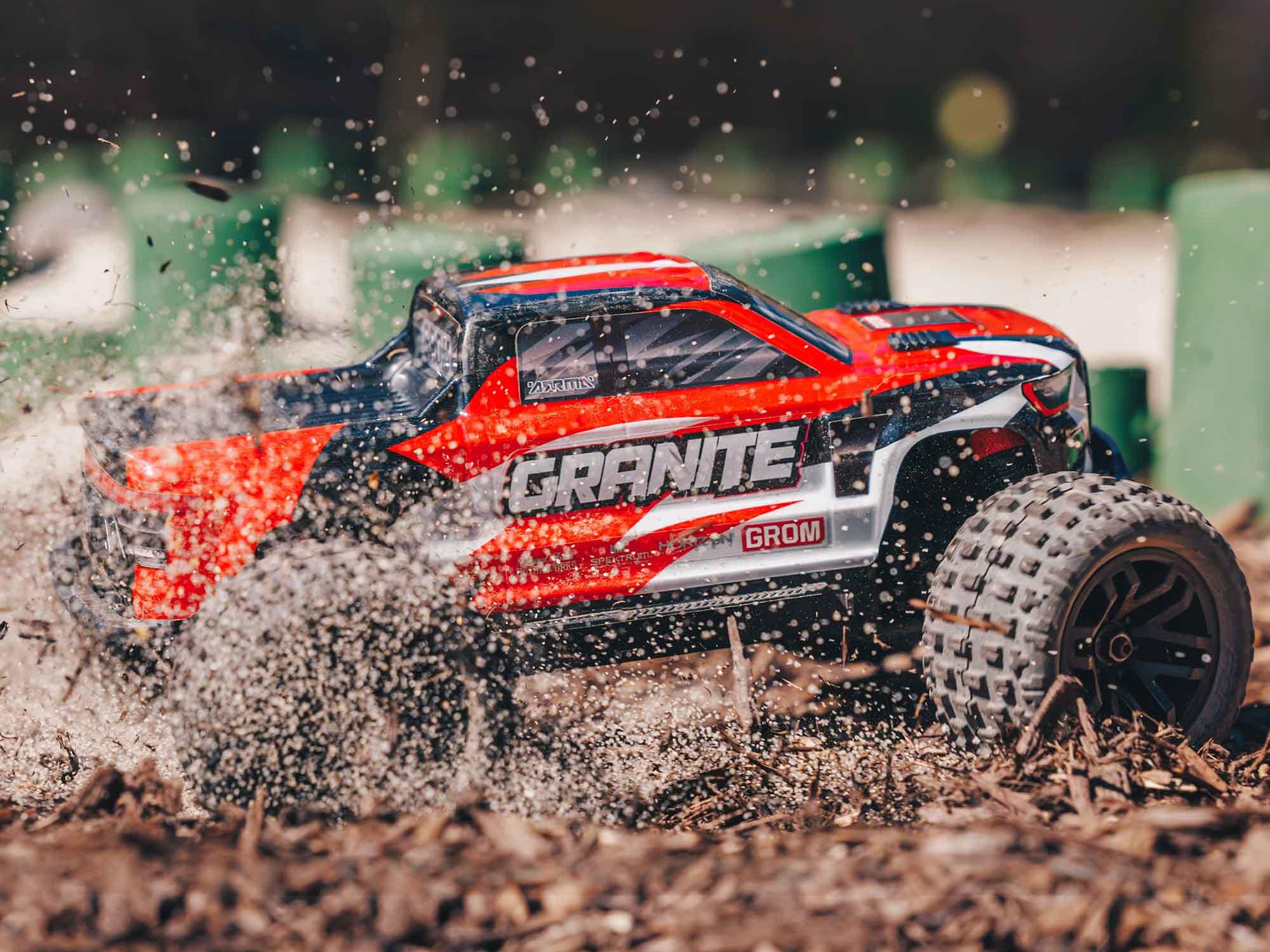 Arrma 1/18 Granite Grom Mega 380 Brushed 4X4 Monster Truck RTR (Red)-15