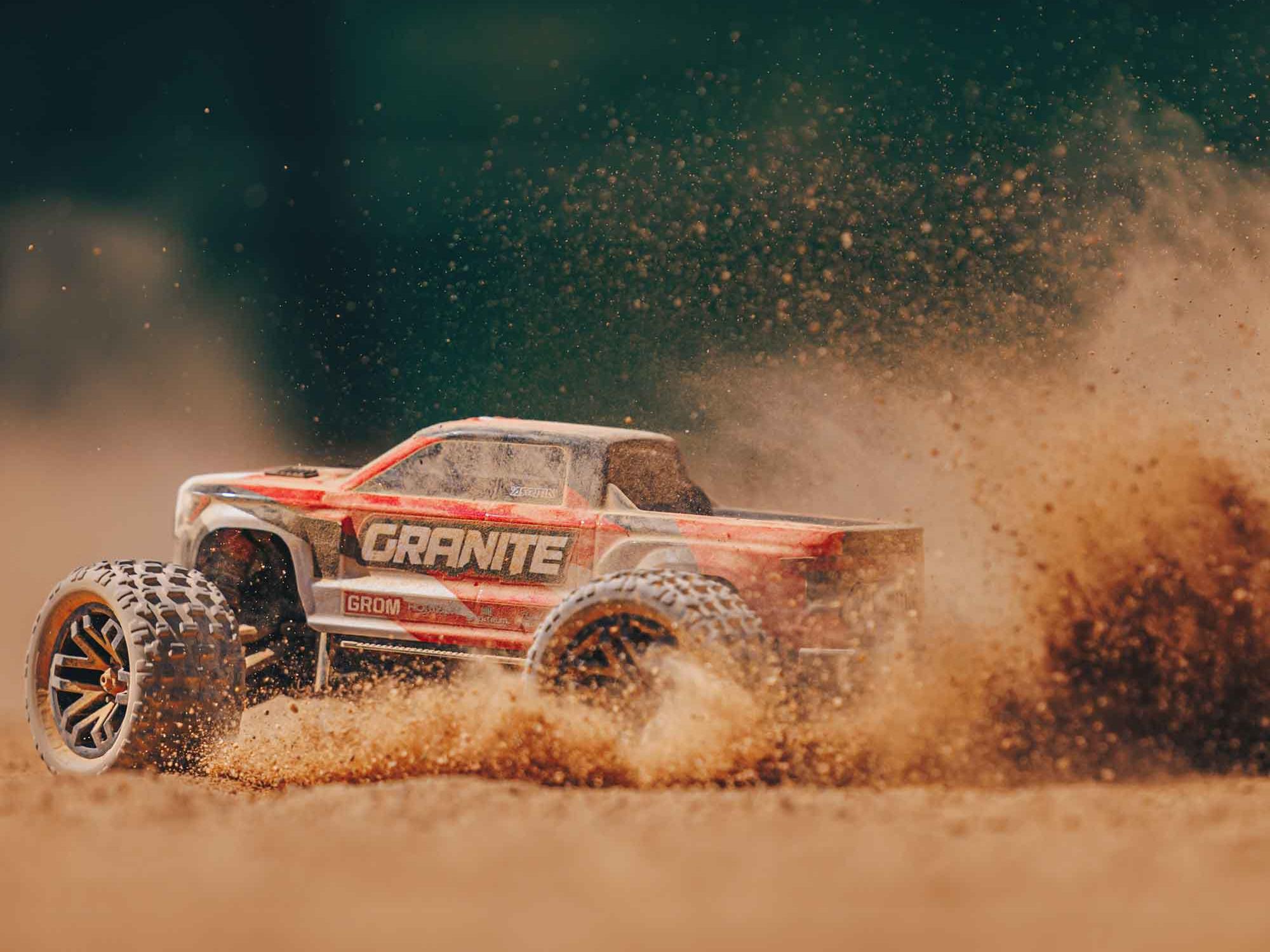 Arrma 1/18 Granite Grom Mega 380 Brushed 4X4 Monster Truck RTR (Red)-17