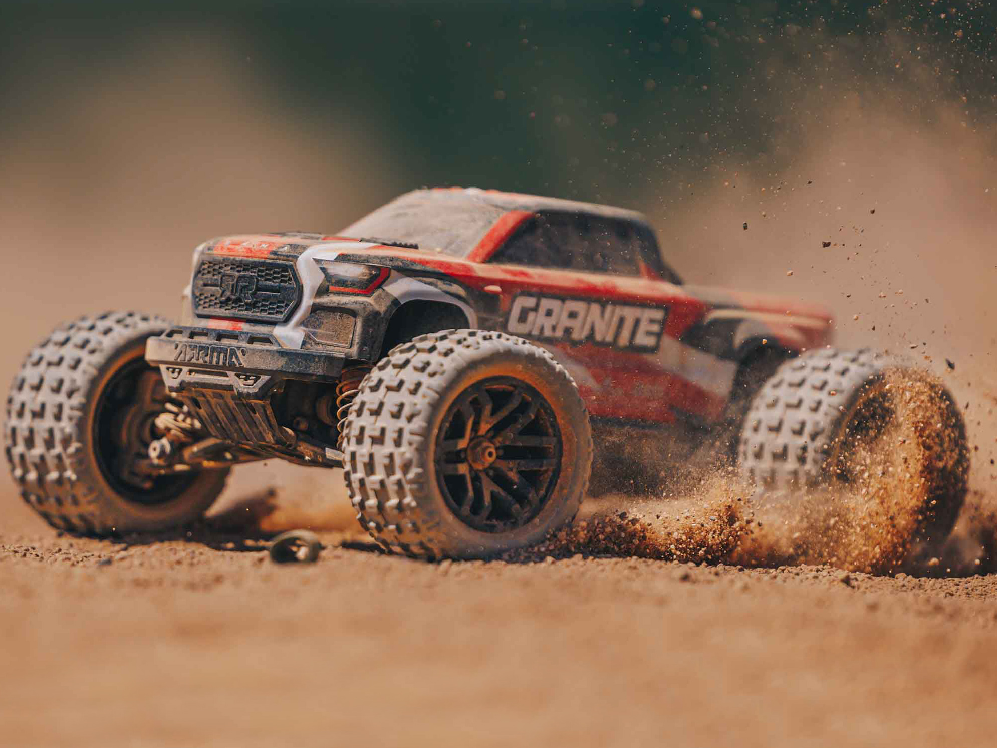 Arrma 1/18 Granite Grom Mega 380 Brushed 4X4 Monster Truck RTR (Red)-18