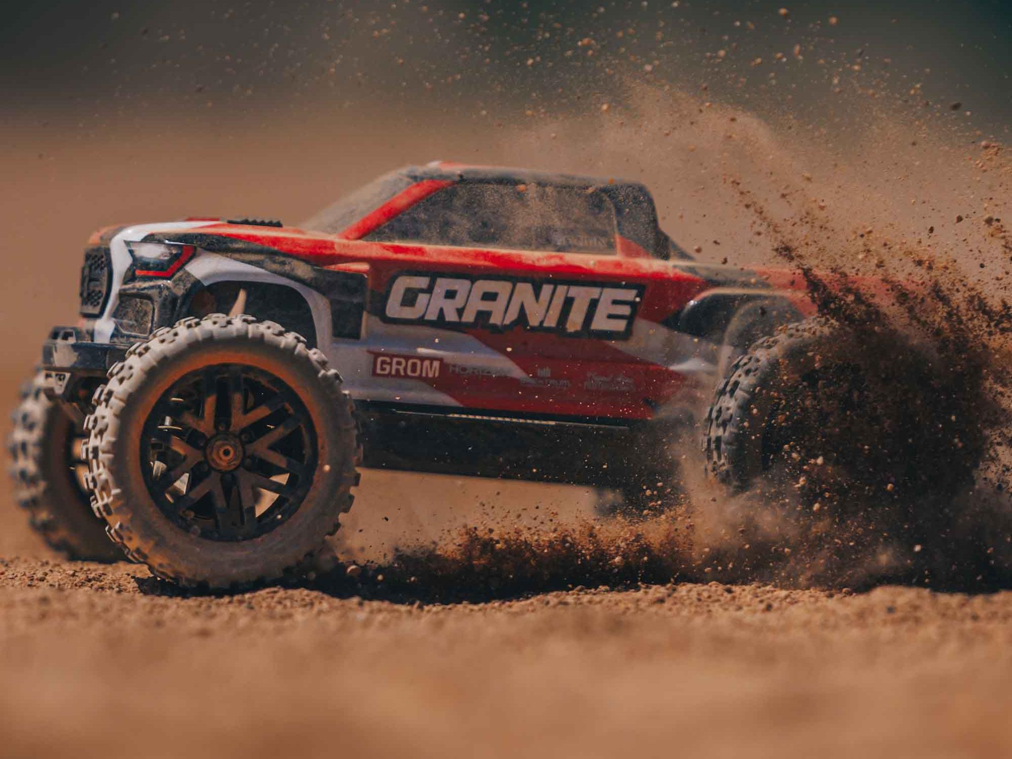 Arrma 1/18 Granite Grom Mega 380 Brushed 4X4 Monster Truck RTR (Red)-19