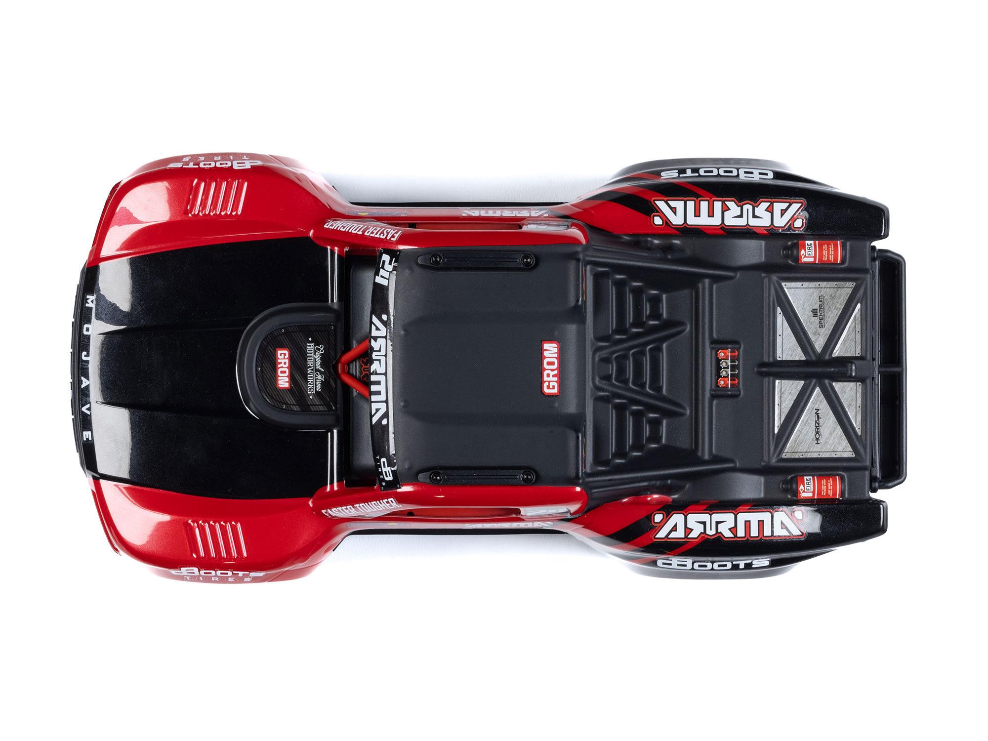 Arrma MOJAVE GROM MEGA 380 Brushed 4X4 Small Scale Desert Truck RTR - Red-7