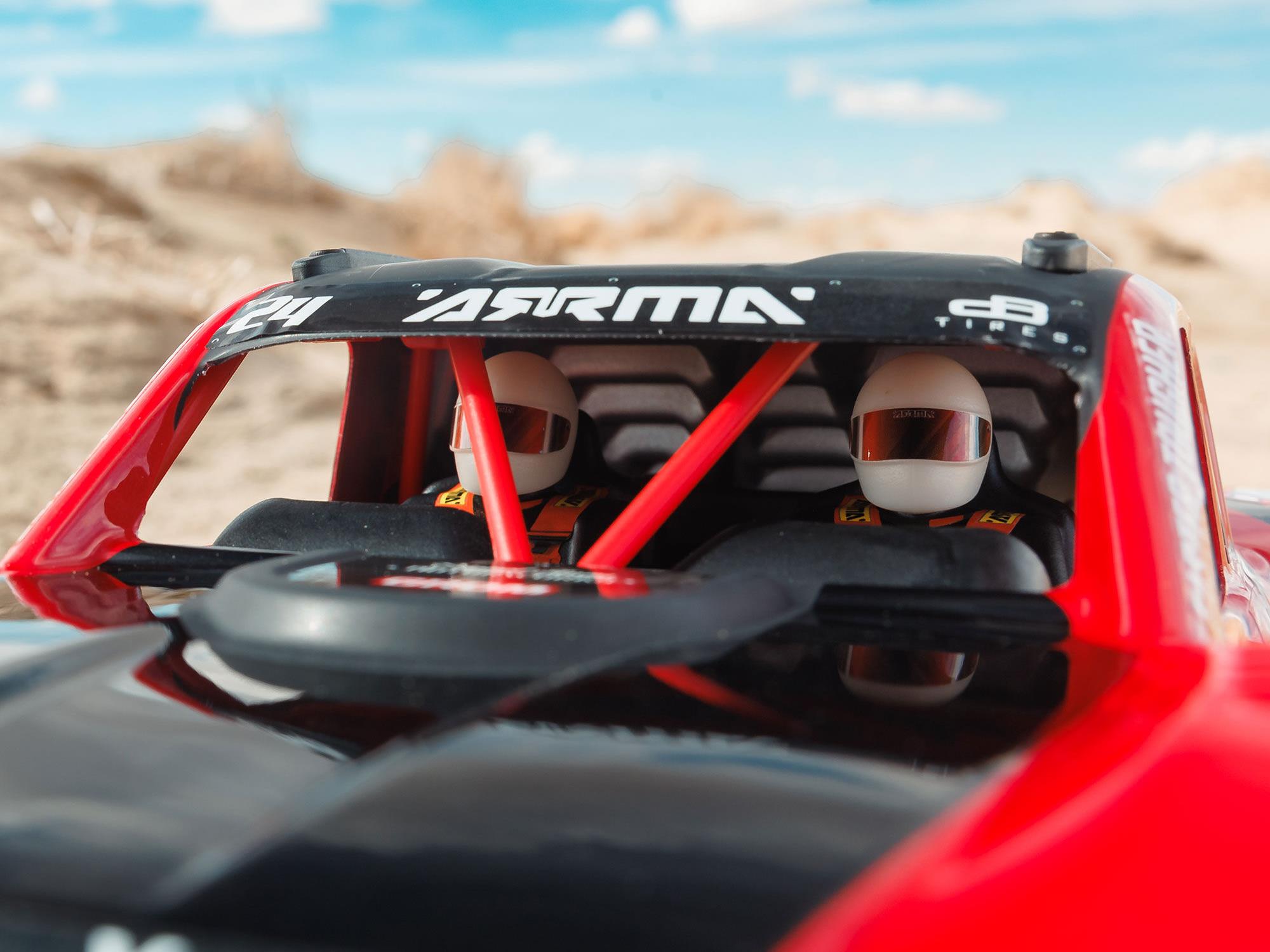 Arrma MOJAVE GROM MEGA 380 Brushed 4X4 Small Scale Desert Truck RTR - Red-11