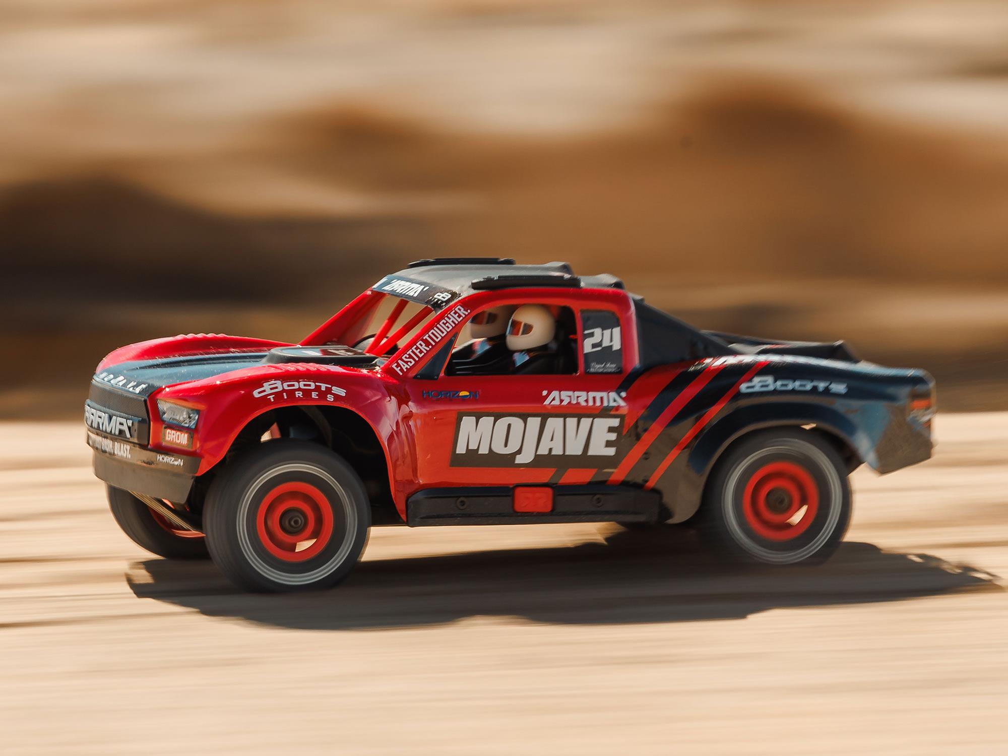 Arrma MOJAVE GROM MEGA 380 Brushed 4X4 Small Scale Desert Truck RTR - Red-13