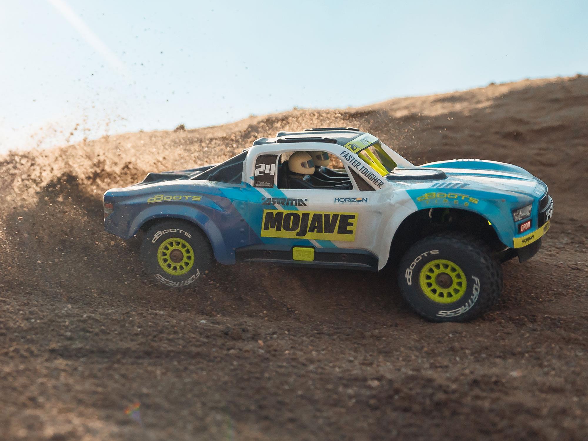 Arrma MOJAVE GROM MEGA 380 Brushed 4X4 Small Scale Desert Truck RTR - Blue-15