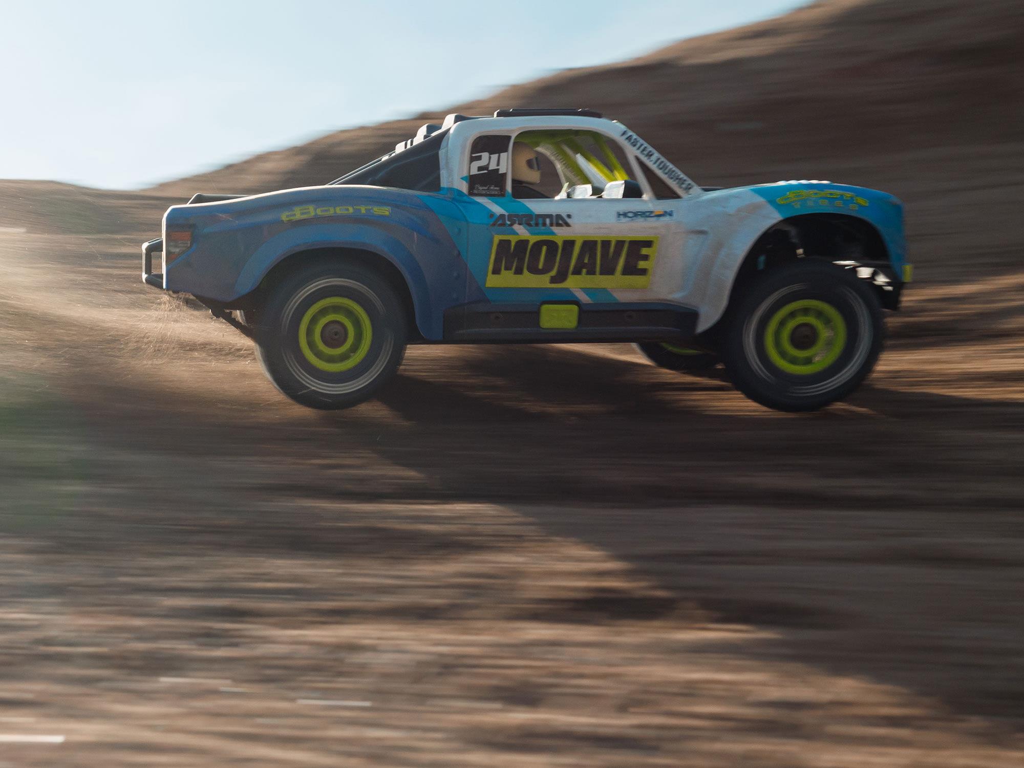 Arrma MOJAVE GROM MEGA 380 Brushed 4X4 Small Scale Desert Truck RTR - Blue-17