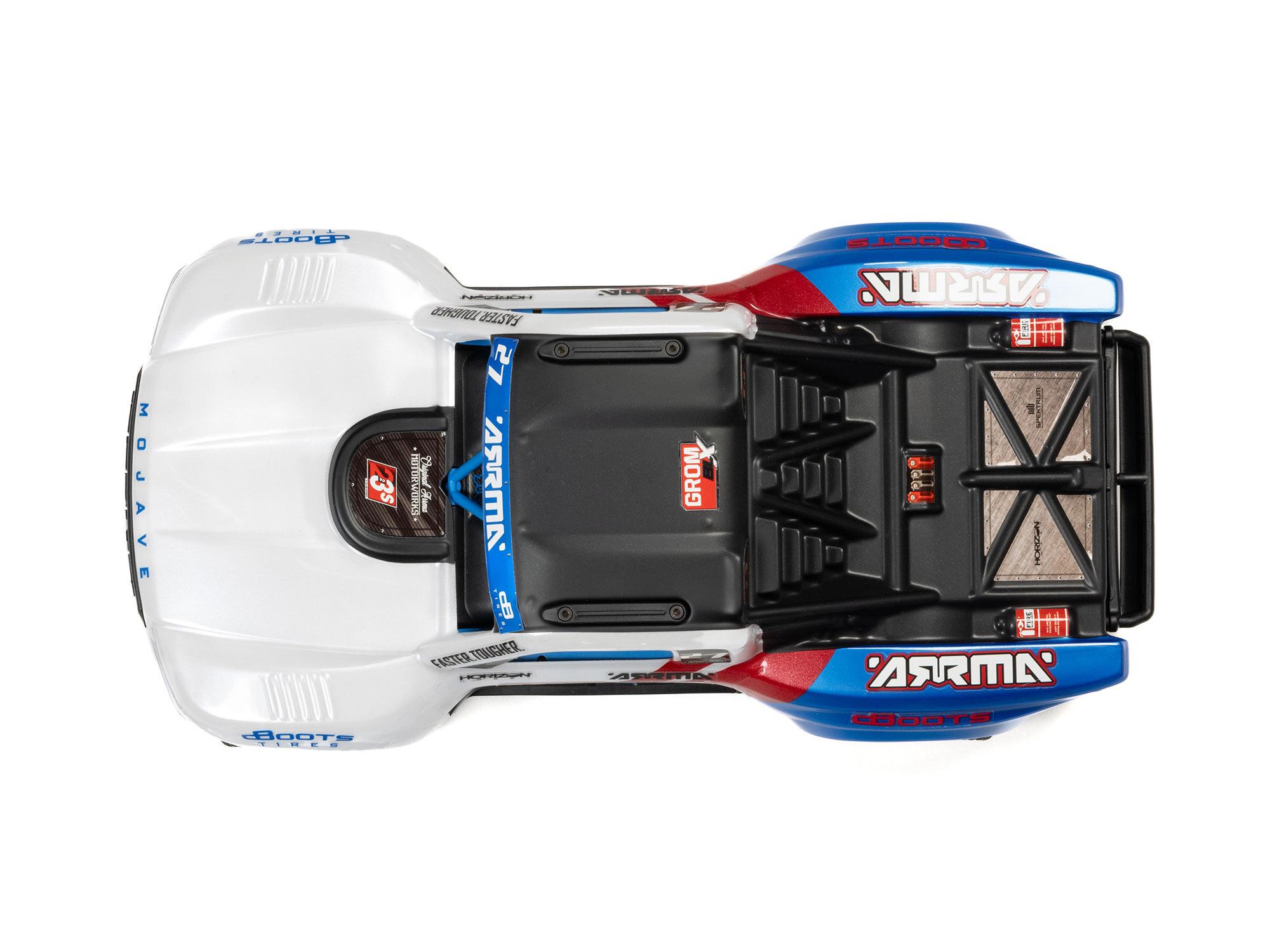 Arrma 1/16 Mojave GROM 223S BLX 4X4 DT with Batt/Charger White-15