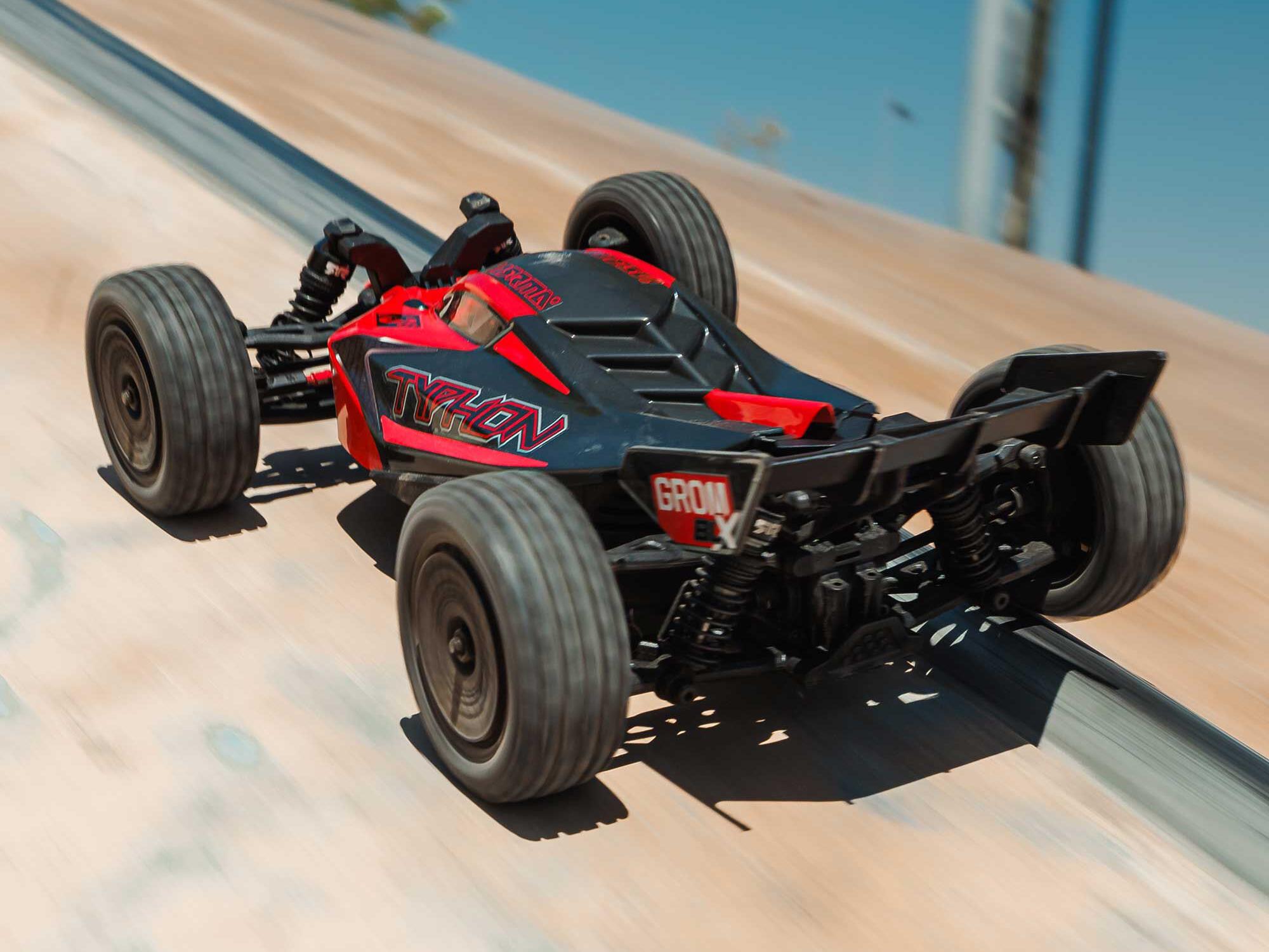 Arrma 1/18 Typhon GROM 223S BLX 4X4 with Batt/Charger Red-25