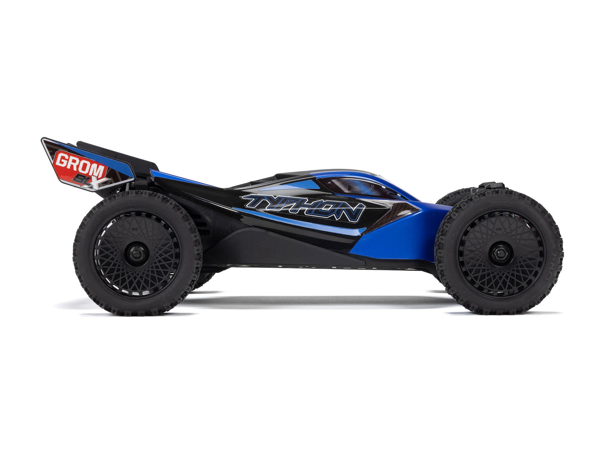 Arrma 1/18 Typhon GROM 223S BLX 4X4 with Batt/Charger Blue-10
