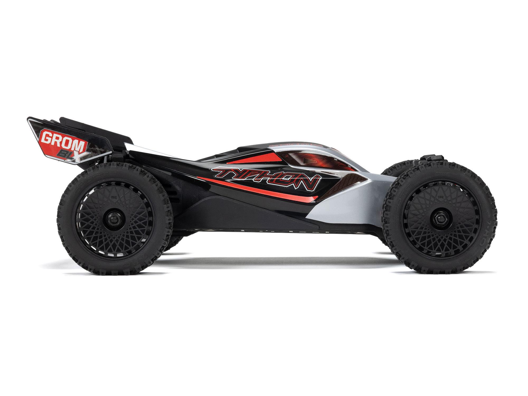 Arrma 1/18 Typhon GROM 223S BLX 4X4 Buggy (No Batt/Charg) Silver-15