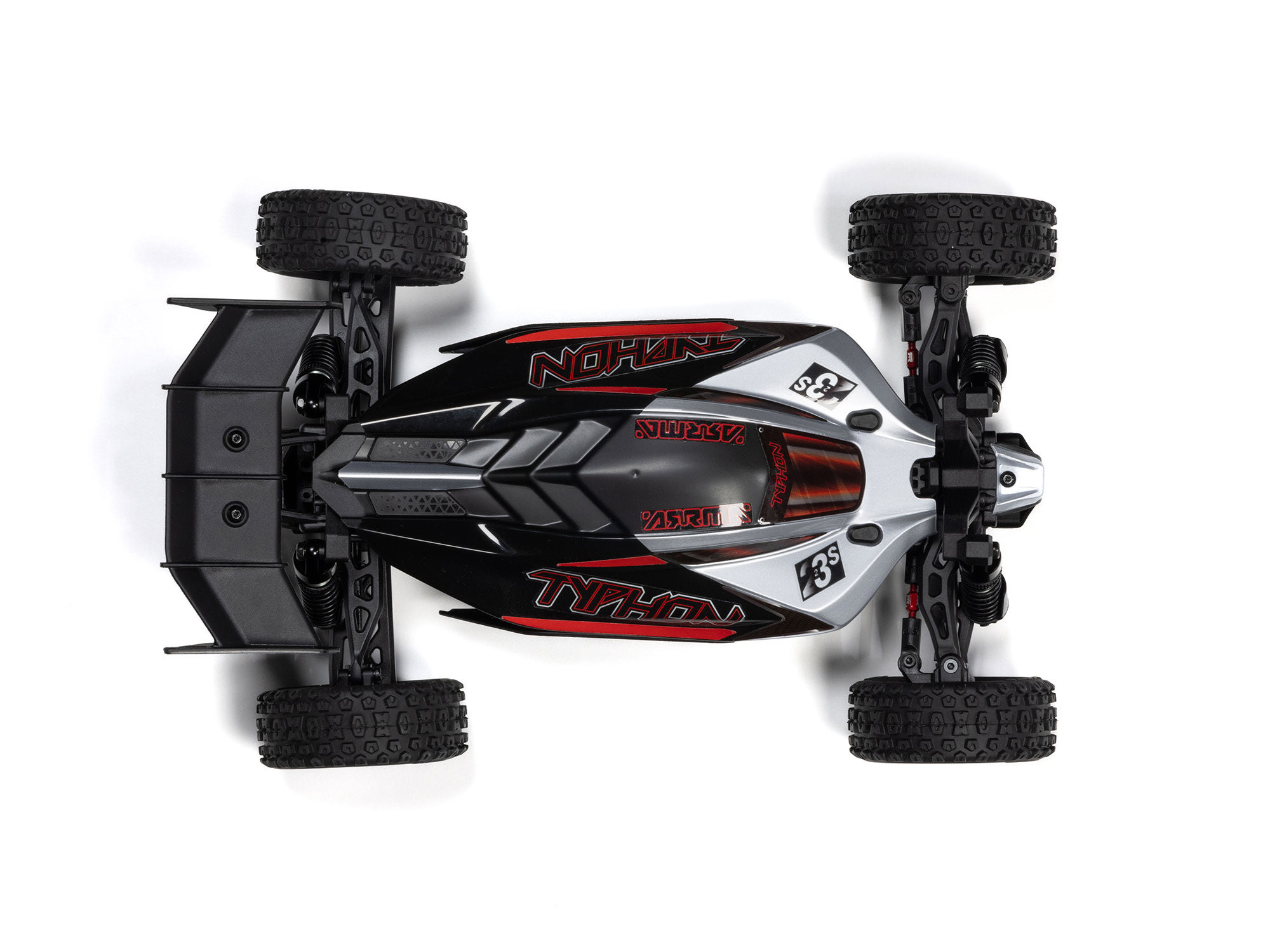Arrma 1/18 Typhon GROM 223S BLX 4X4 Buggy (No Batt/Charg) Silver-17