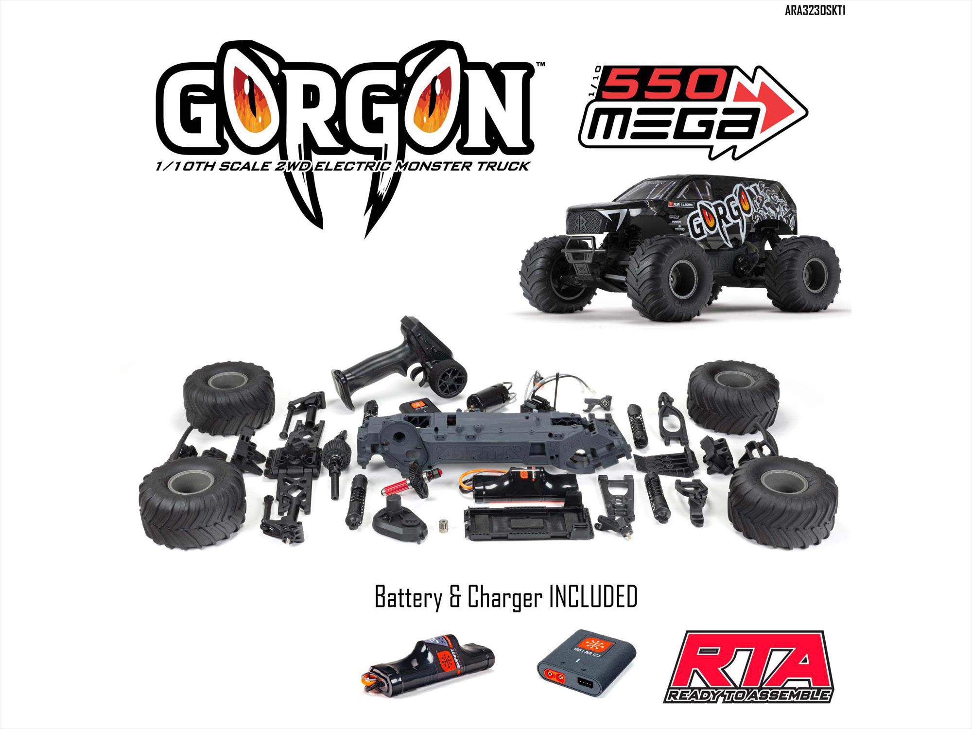 Arrma GORGON MT Ready-To-Assemble Kit with Battery and Charger-34