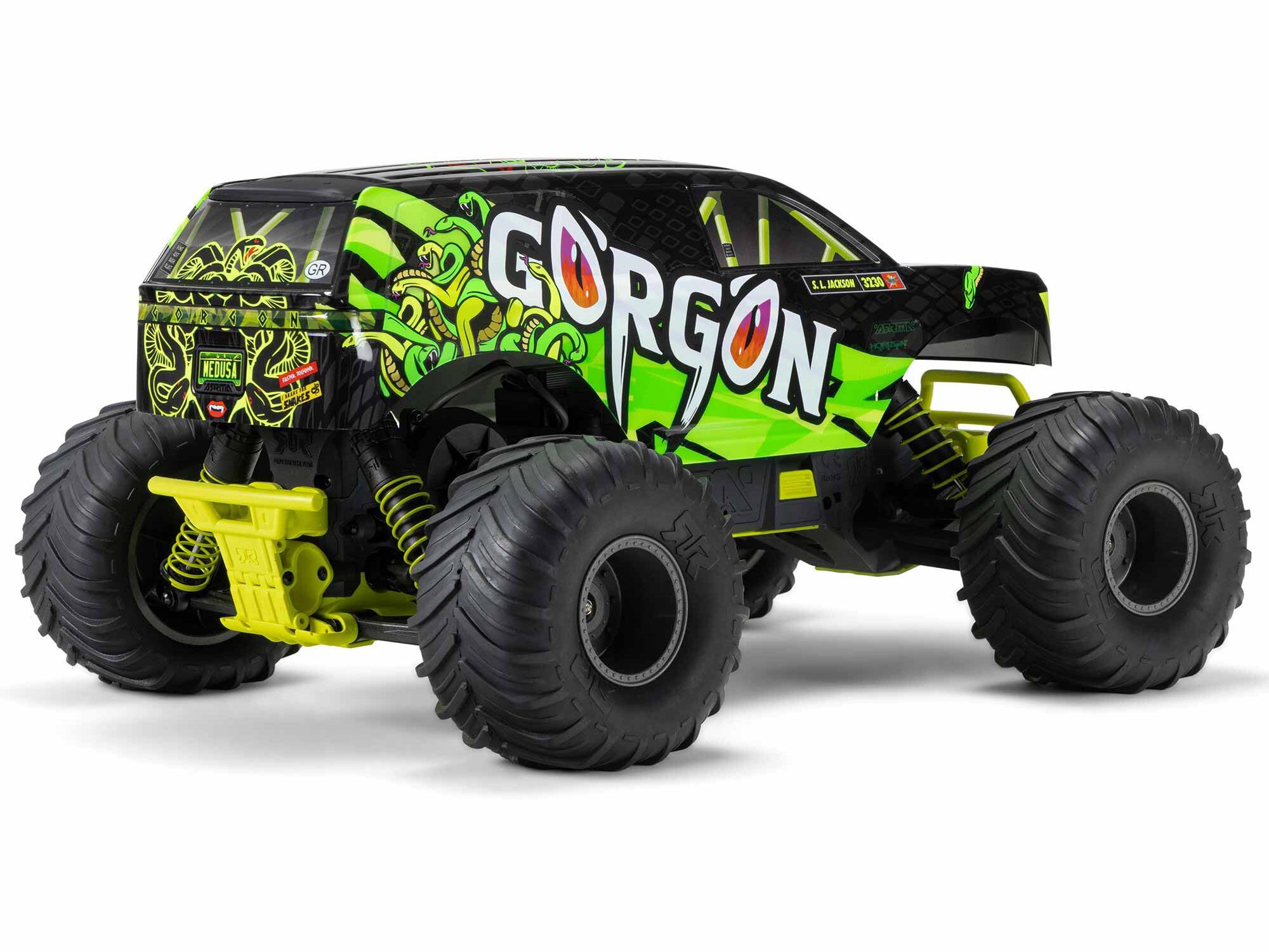 Arrma Gorgon MT RTR w/8.4v Batt/USB Charger Yellow-9