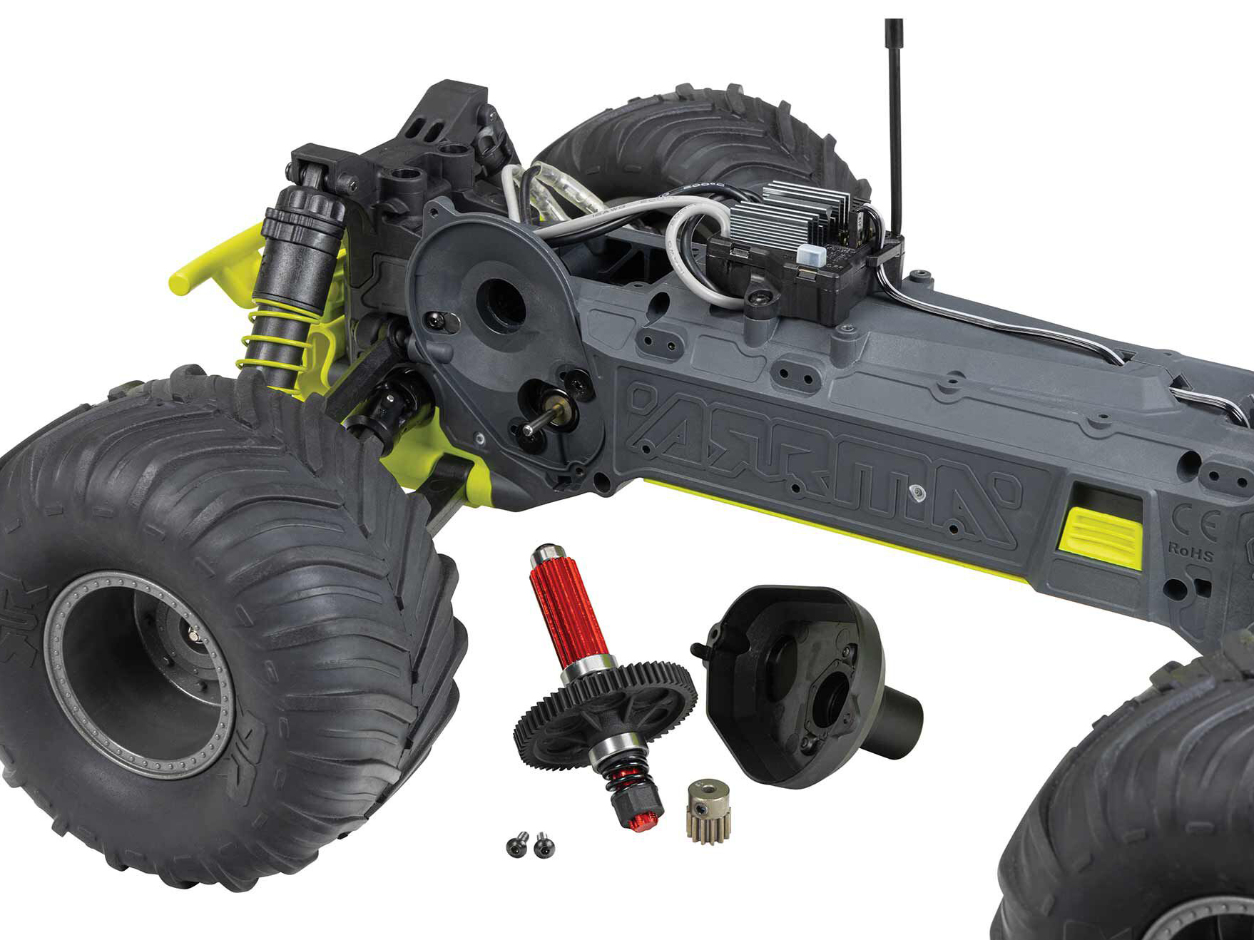 Arrma Gorgon MT RTR w/8.4v Batt/USB Charger Yellow-13