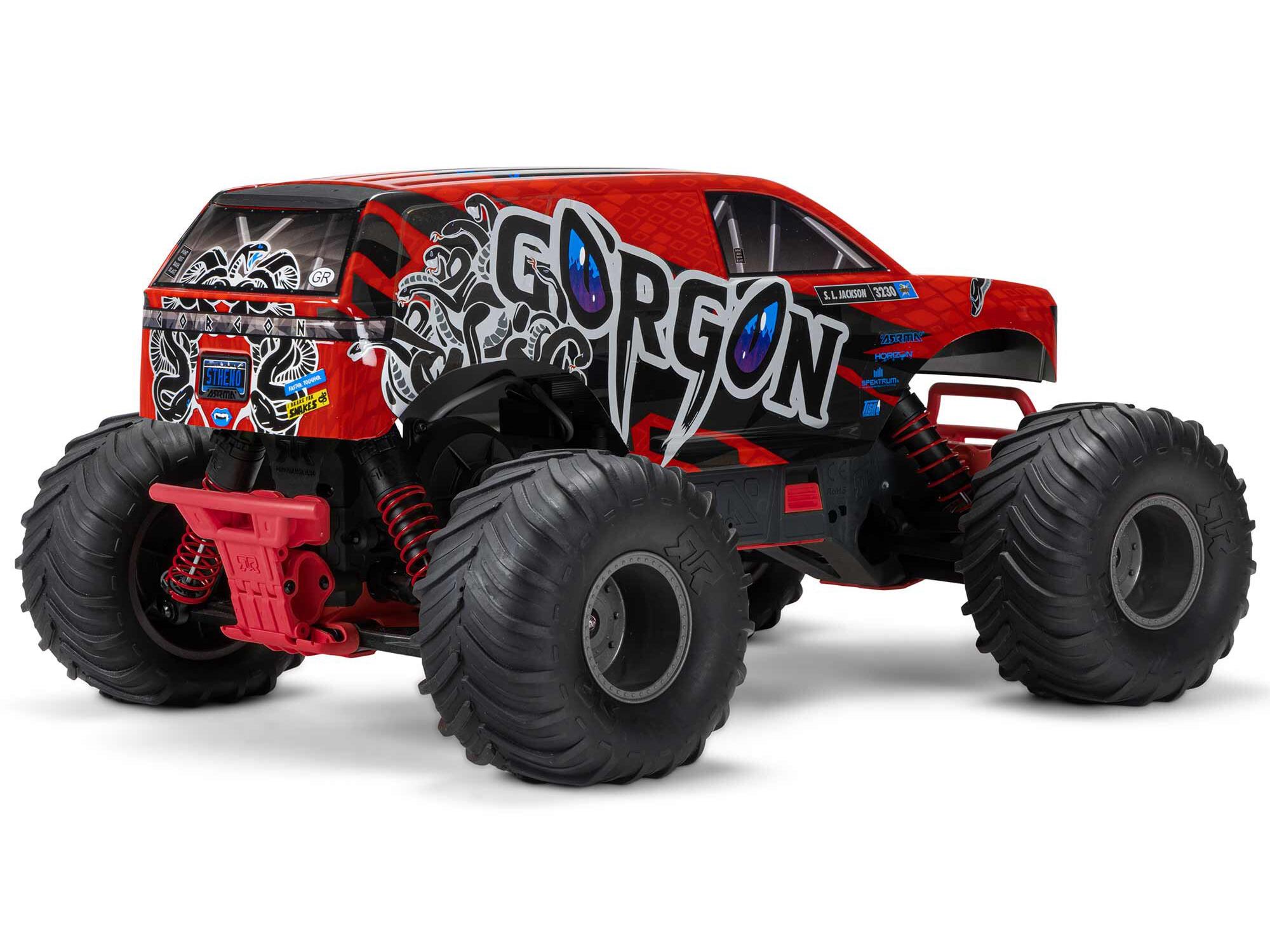Arrma Gorgon MT RTR w/8.4v Batt/USB Charger Red-9