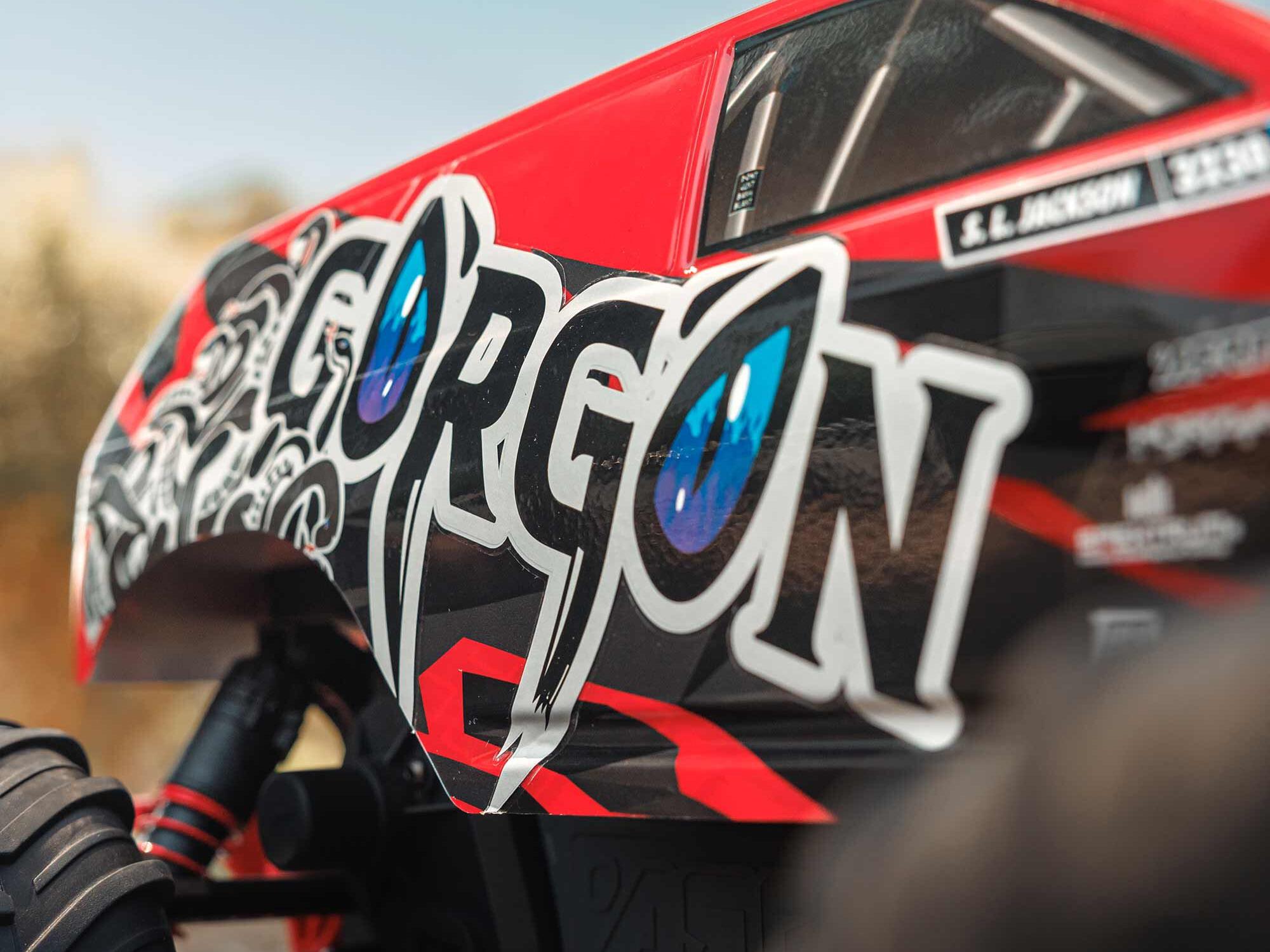 Arrma Gorgon MT RTR w/8.4v Batt/USB Charger Red-24