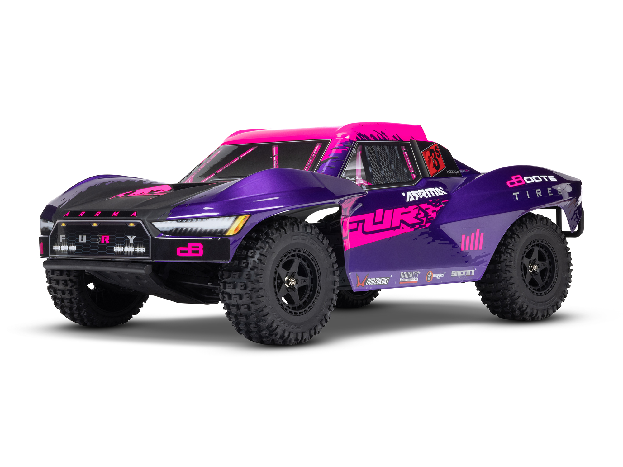 Arrma Fury 223S BLX Brushless 2WD Short Course Truck RTR 1/10 with DSC - Purple-9