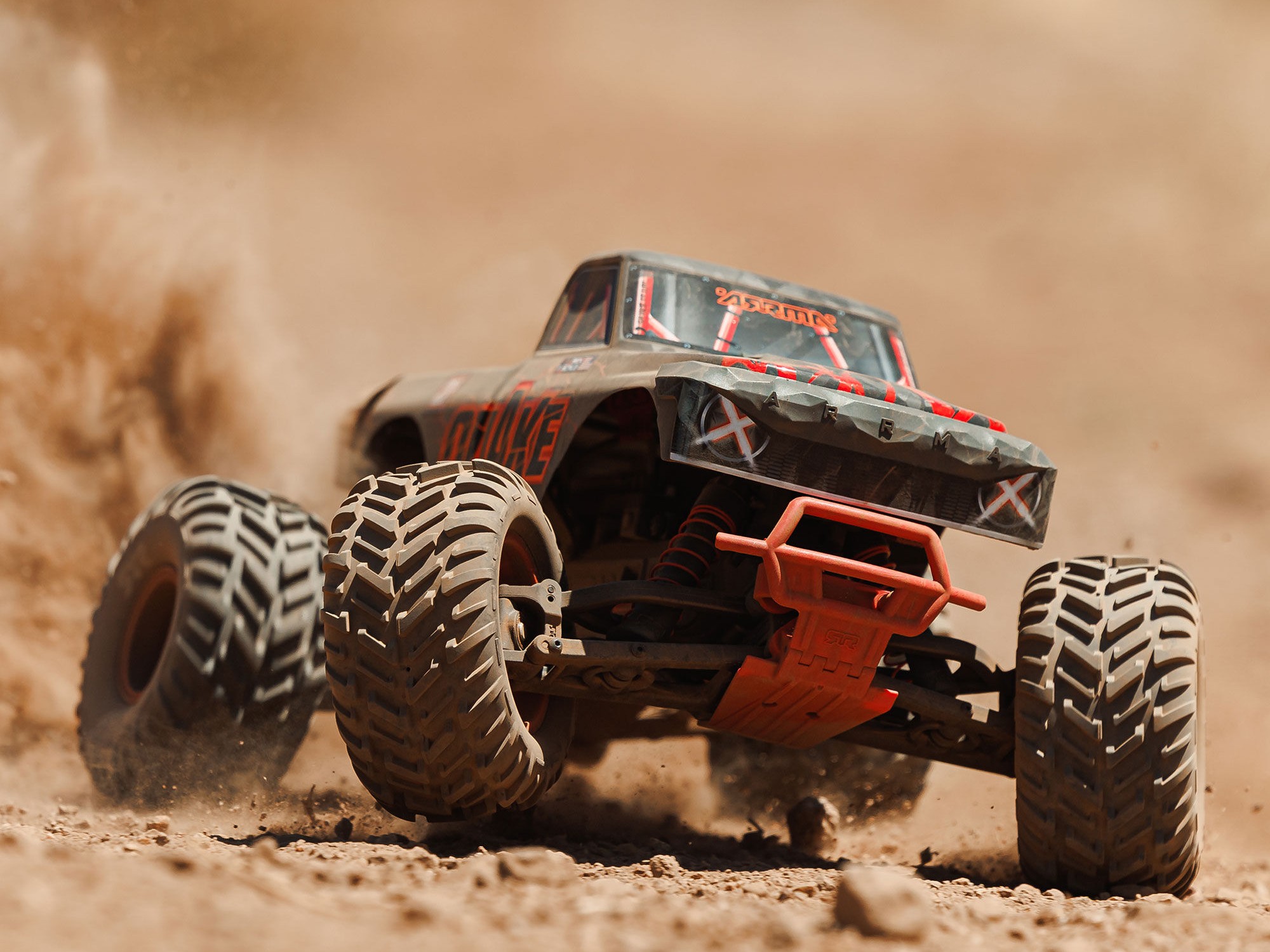 Arrma 1/10 QUAKE 223S DSC 2WD RTR Brushless Monster Truck, Red-25