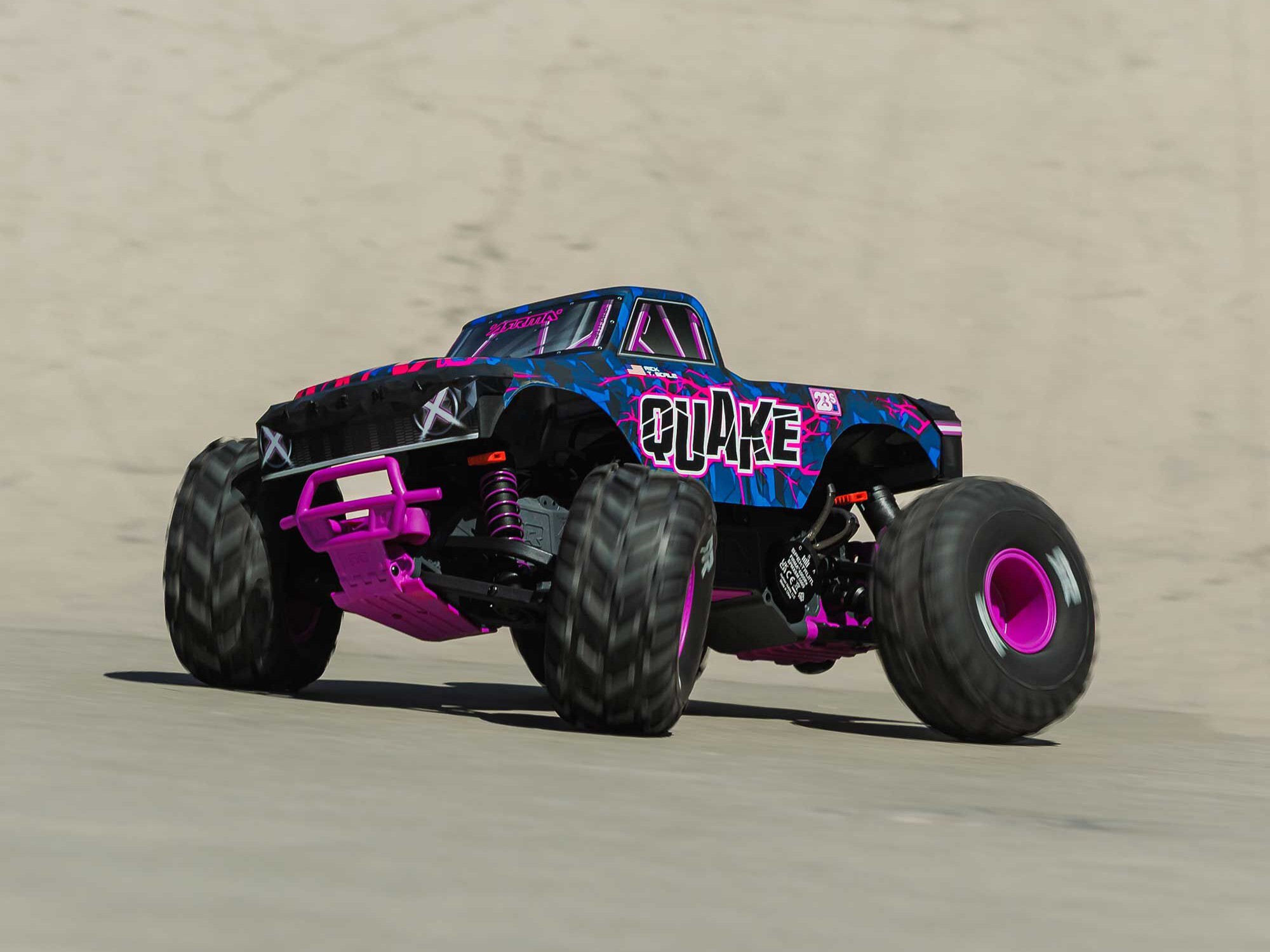 Arrma 1/10 QUAKE 223S DSC 2WD RTR Brushless Monster Truck, Purple-25