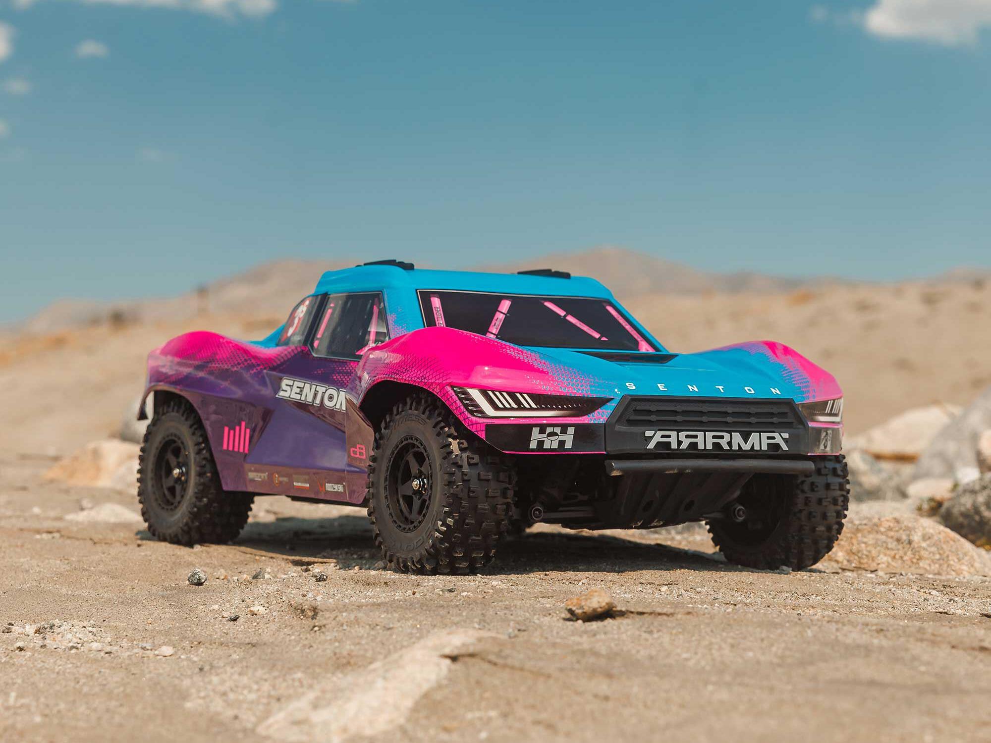 Arrma Senton 223S BLX Brushless 4X4 Short Course Truck RTR with DSC 1/10 - Blue/Purple-30