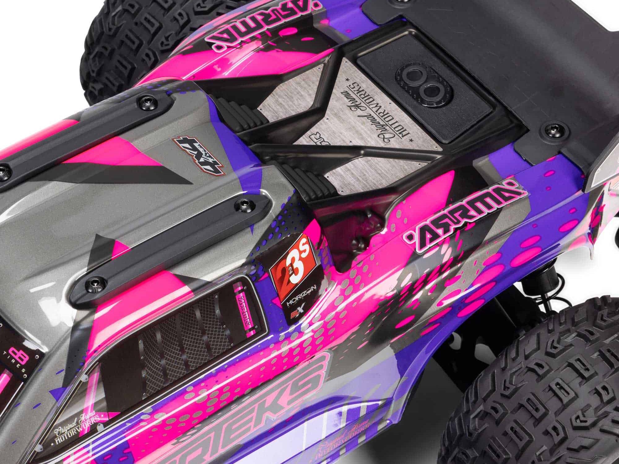 Arrma 1/10 VORTEKS 223S BLX 4X4 Stadium Truck RTR with DSC Purple-16