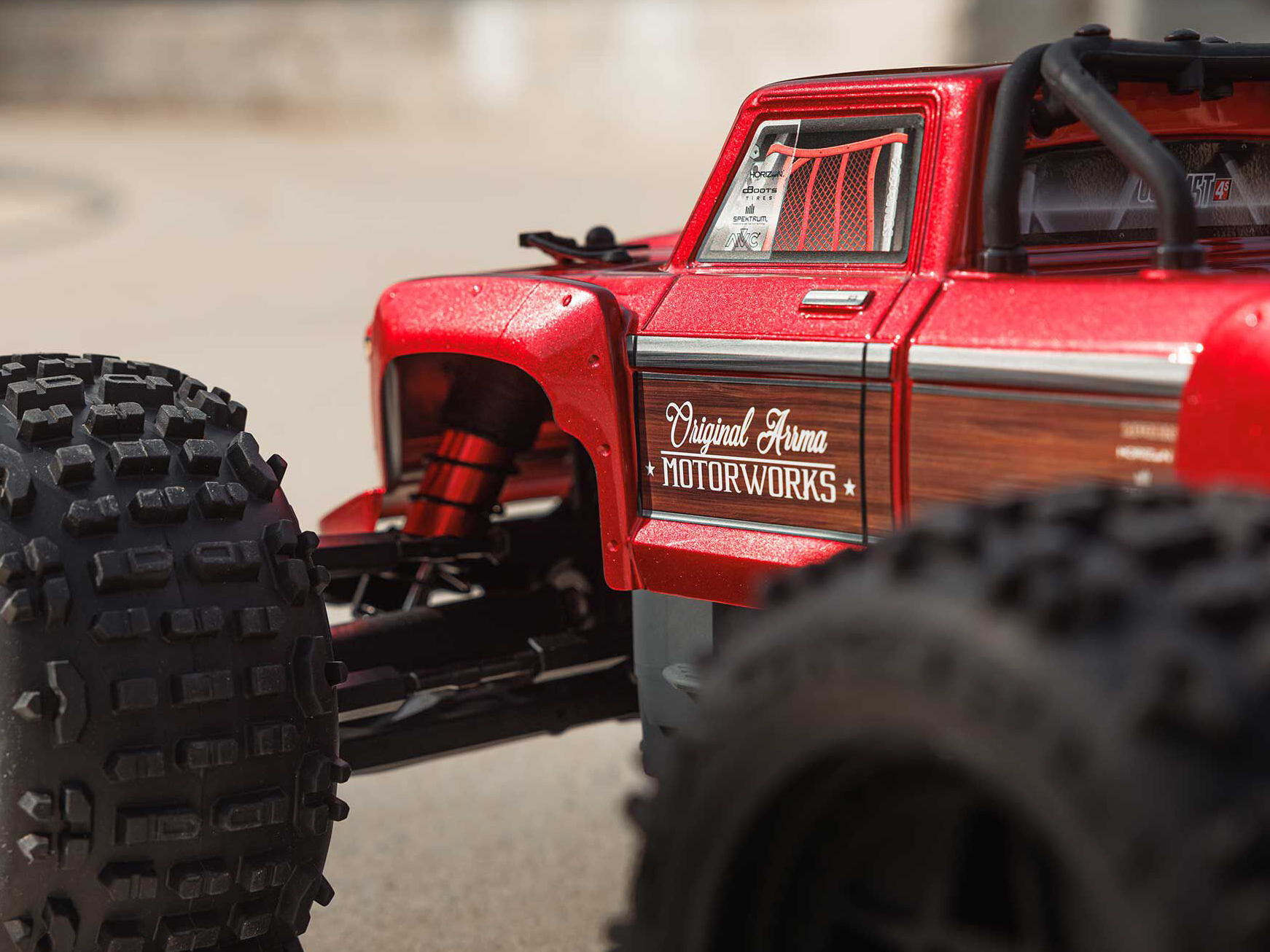 Arrma 1/10 Outcast 4S 4X4 BLX Stunt MT (with Centre Diff) Red-18