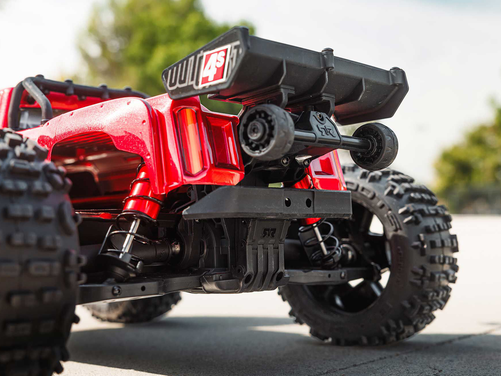Arrma 1/10 Outcast 4S 4X4 BLX Stunt MT (with Centre Diff) Red-19