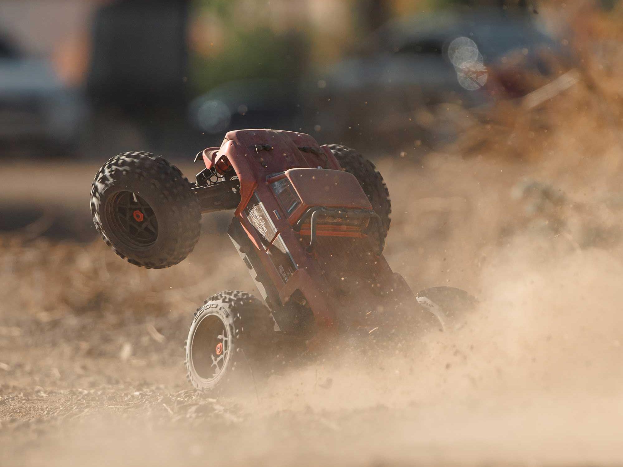 Arrma 1/10 Outcast 4S 4X4 BLX Stunt MT (with Centre Diff) Red-28