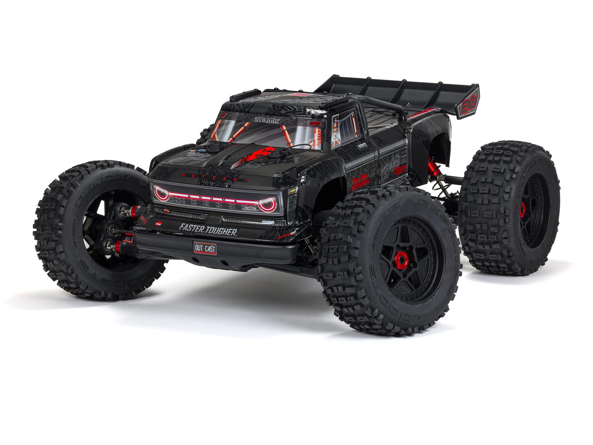 Arrma 1/5 Outcast 8S 4X4 BLX EXB Stunt Truck RTR Black-15
