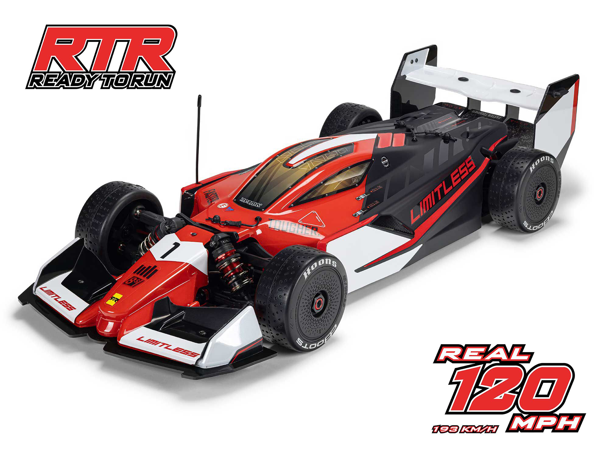 1/7 LIMITLESS 120 8S AVC 4X4 RTR Street Speed, Red/Black-19