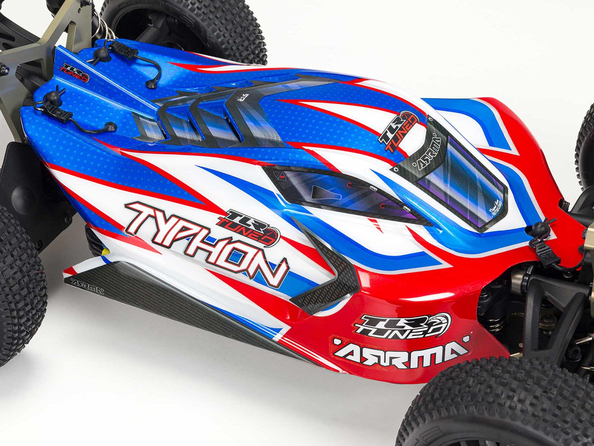 1/8 TLR TUNED TYPHON 6S 4X4 BLX Buggy RTR Red/Blue-21