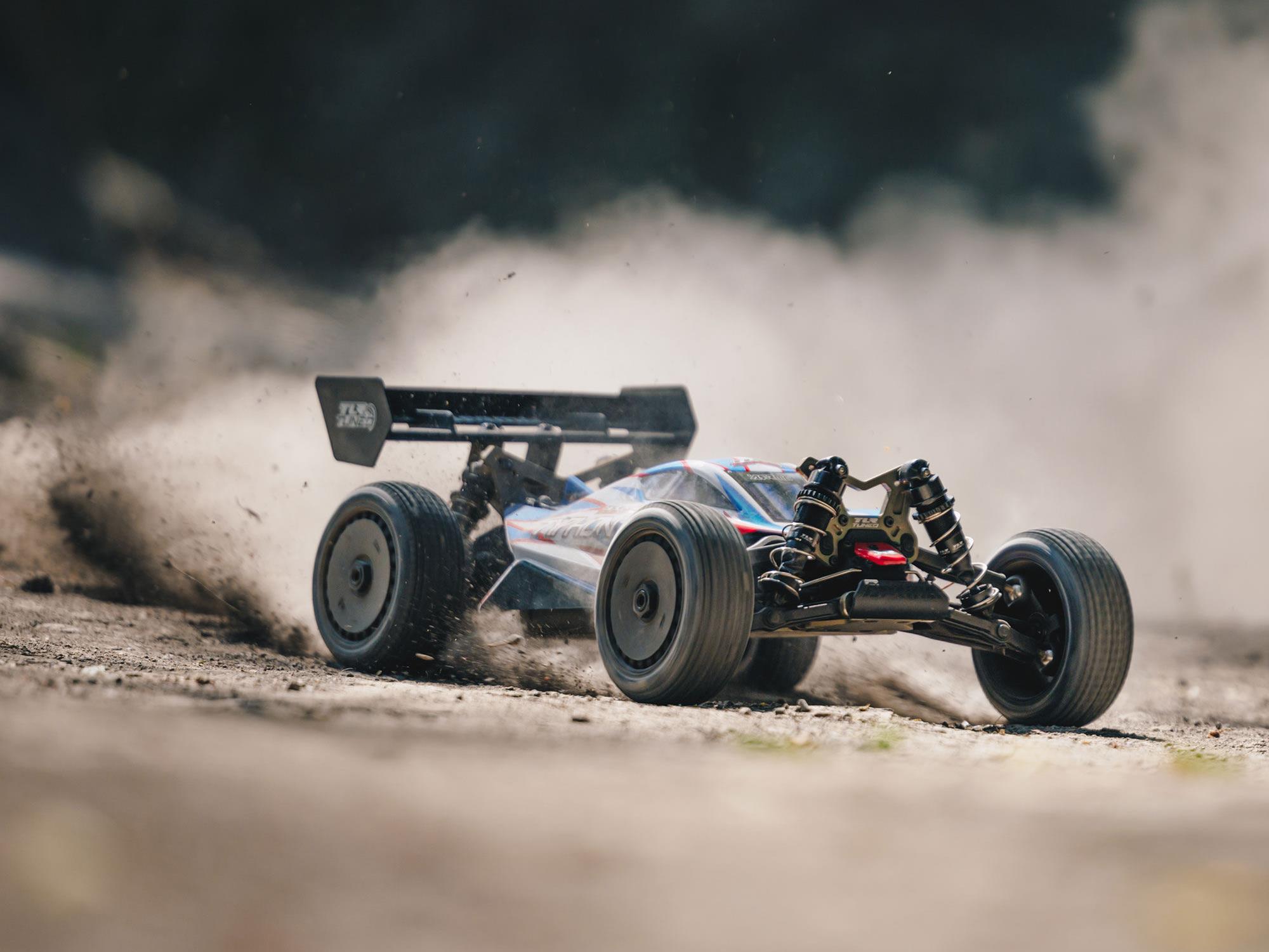 1/8 TLR TUNED TYPHON 6S 4X4 BLX Buggy RTR Red/Blue-26