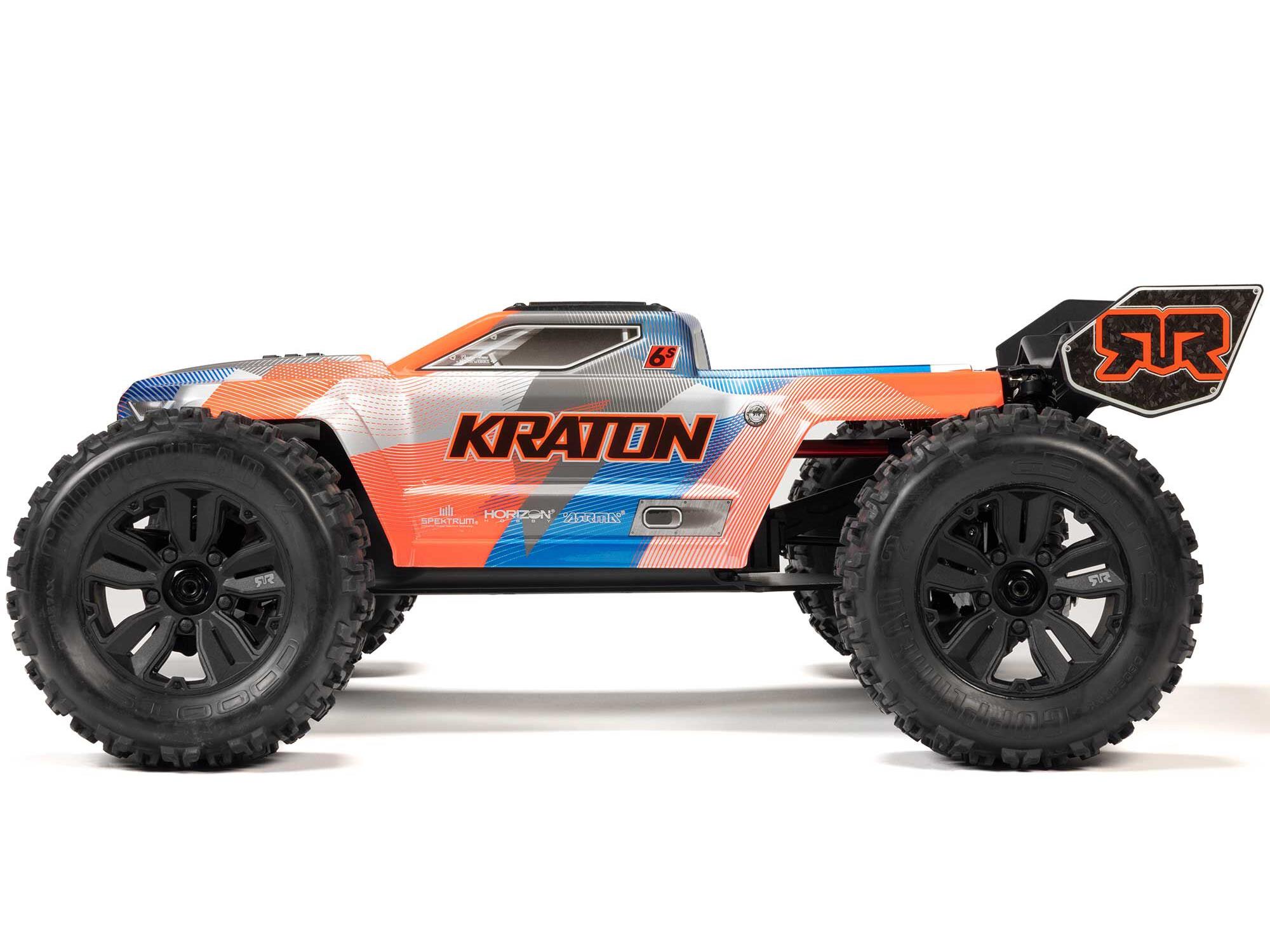 Arrma 1/8 Kraton 6S V6 4X4 BLX Speed Monster Truck RTR Orange-12
