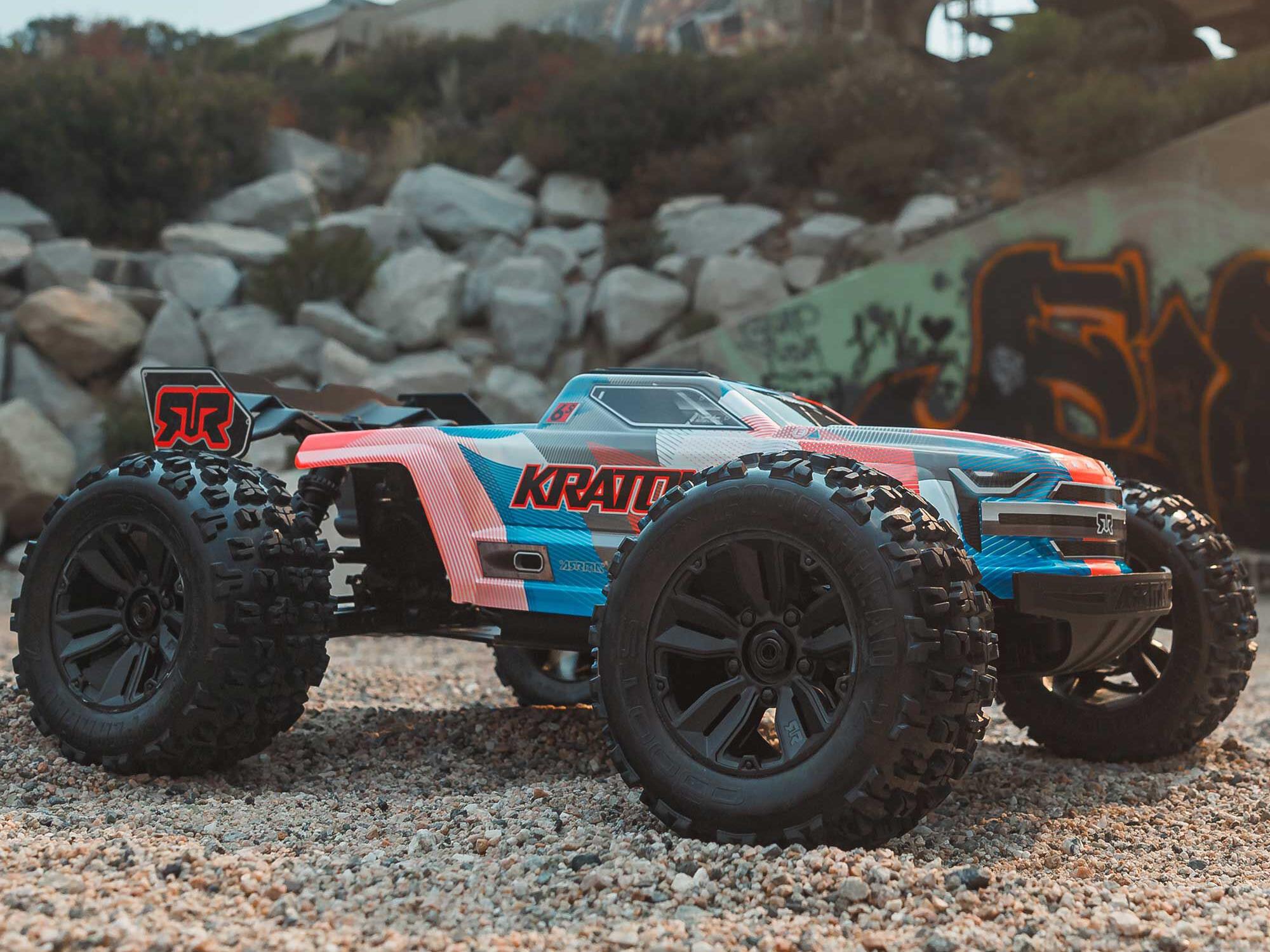 Arrma 1/8 Kraton 6S V6 4X4 BLX Speed Monster Truck RTR Orange-25