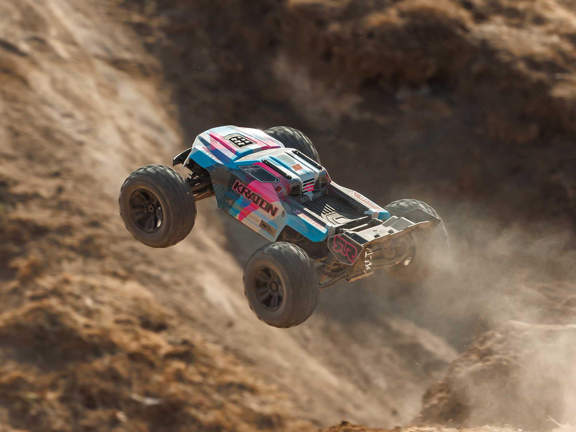 Arrma 1/8 Kraton 6S V6 4X4 BLX Speed Monster Truck RTR Pink-25