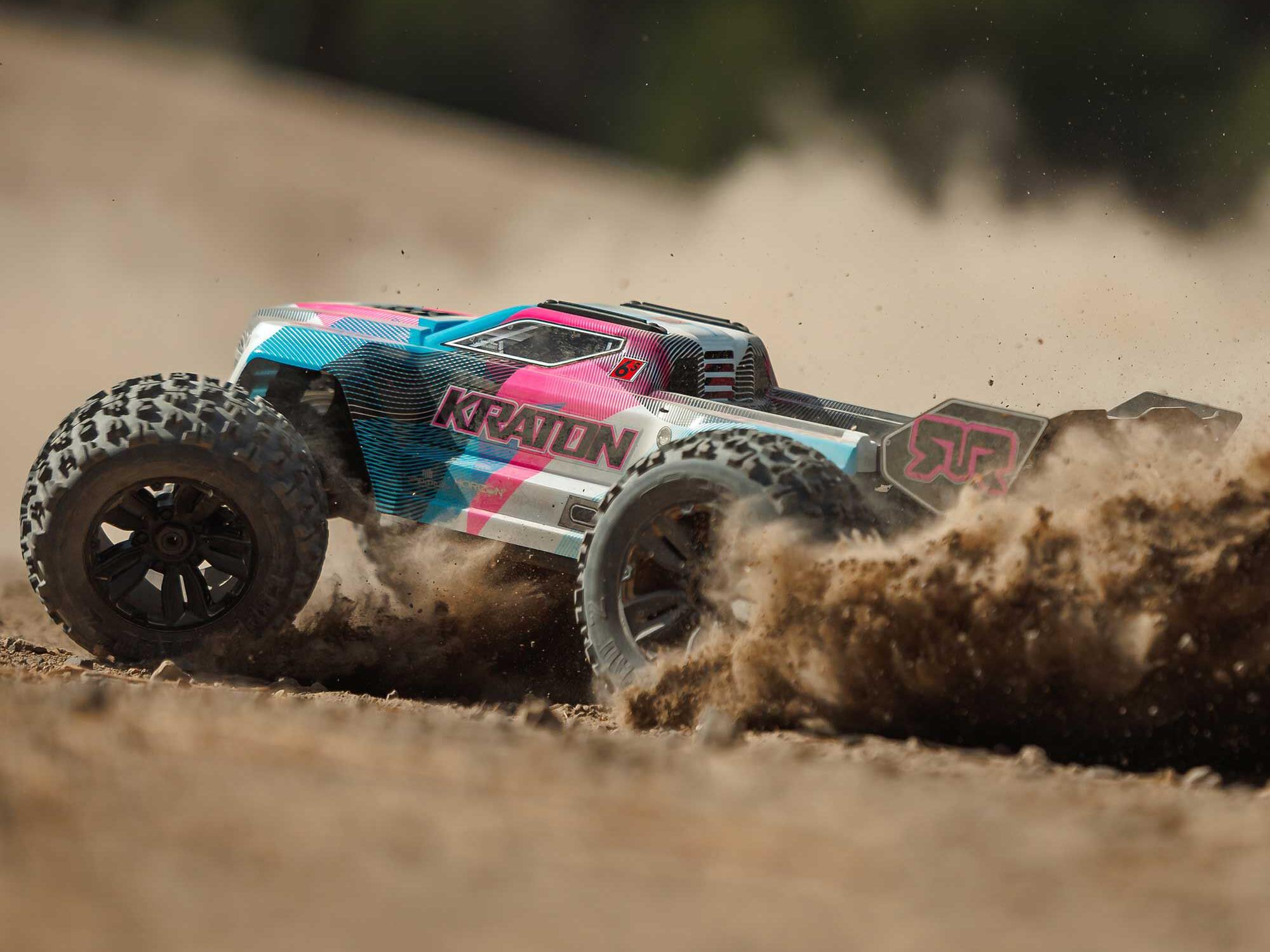 Arrma 1/8 Kraton 6S V6 4X4 BLX Speed Monster Truck RTR Pink-27