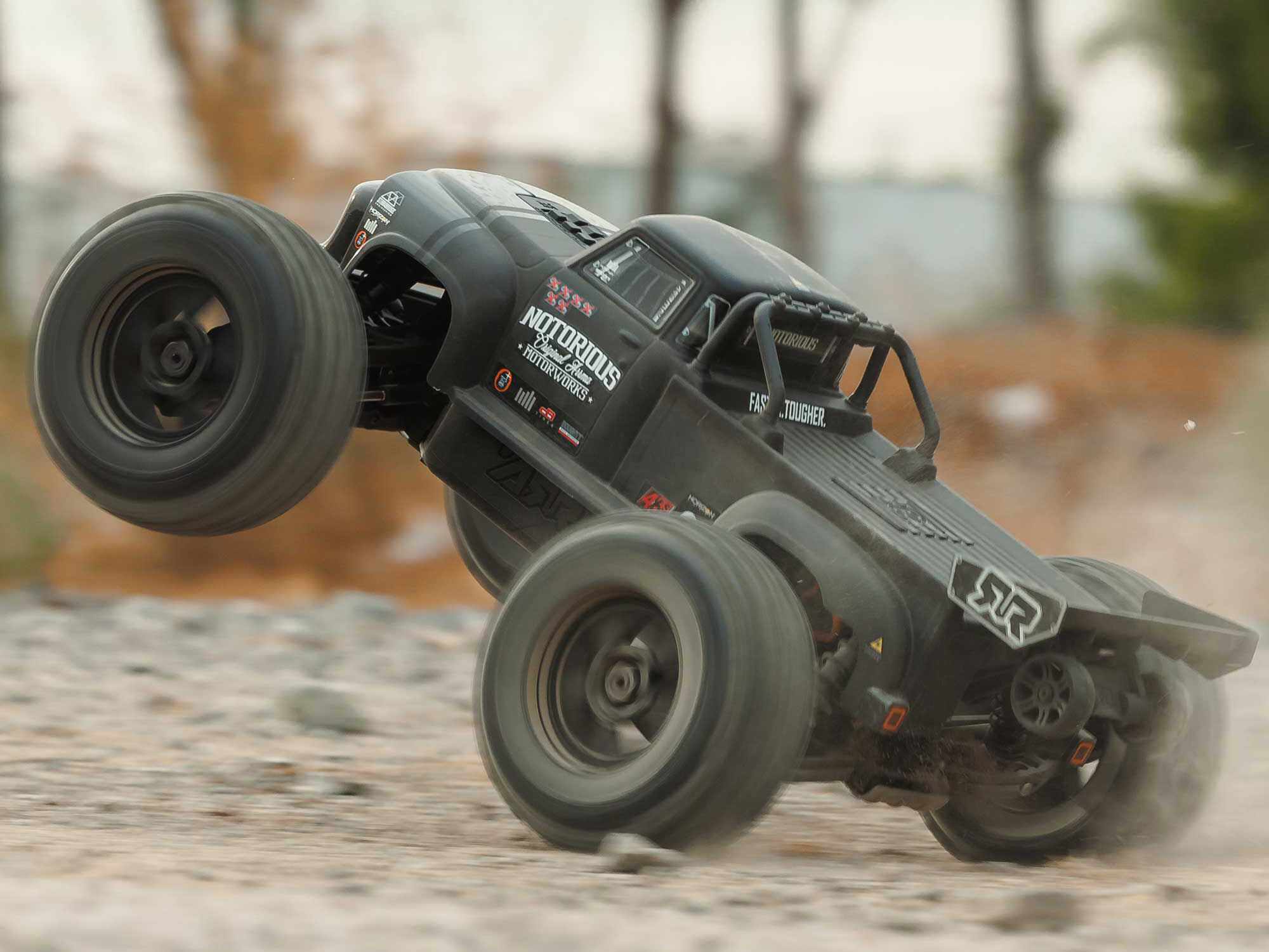 Arrma 1/8 Notorious 6S V6 4X4 BLX Stunt Truck RTR - Black-22