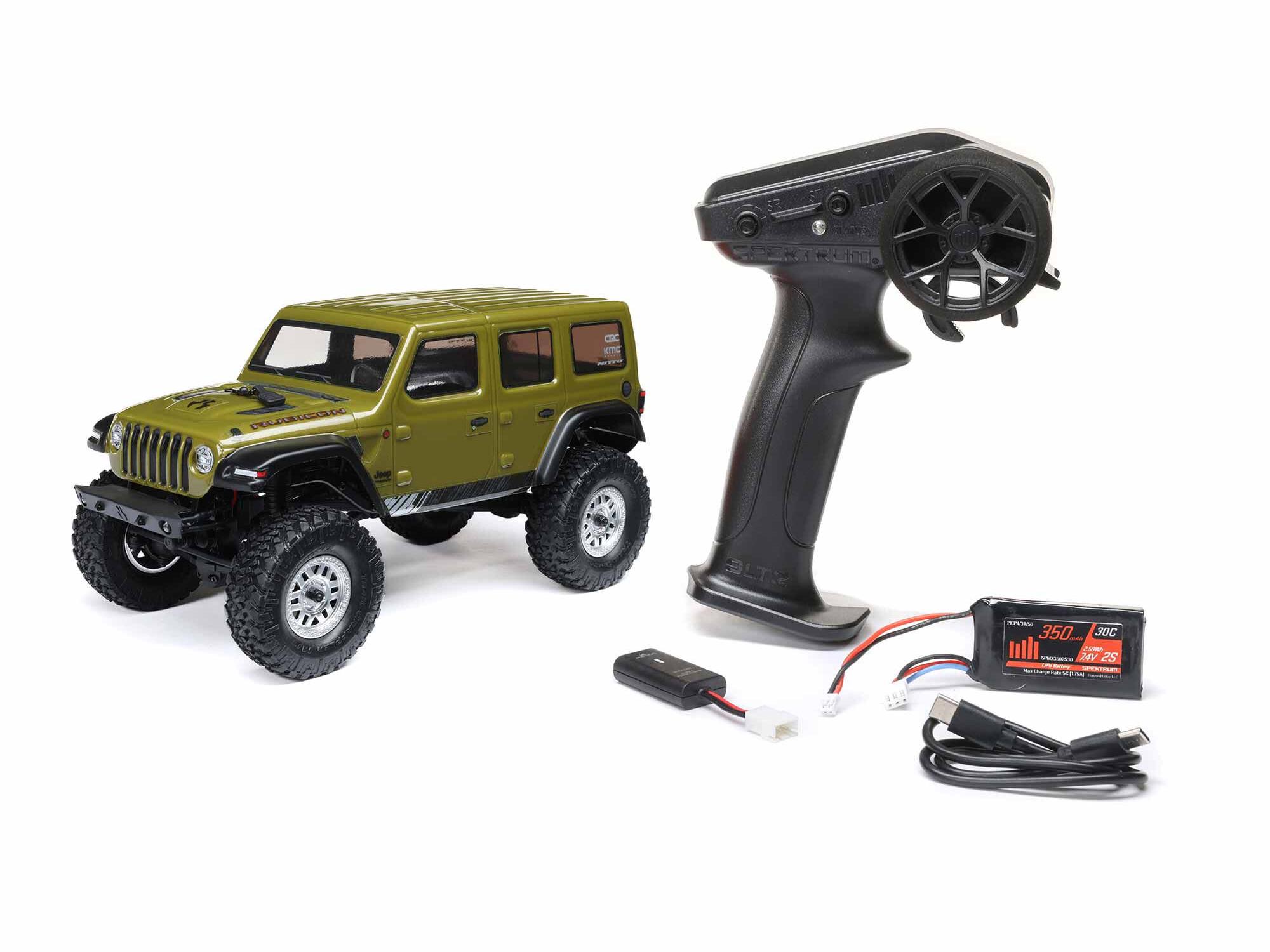 1/24 SCX24 Jeep Wrangler JLU 4WD Rock Crawler RTR Green-14