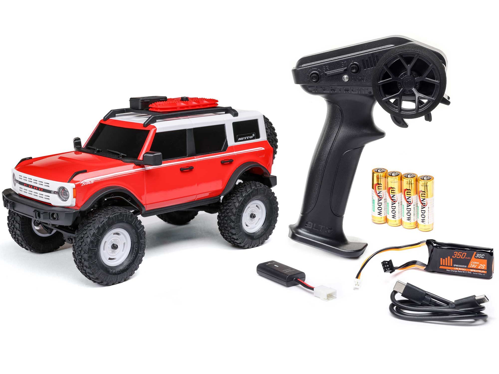 Axial 1/24 SCX24 Ford Bronco 4X4 RTR (inc Battery & Charger) Heritage Edition Red-15